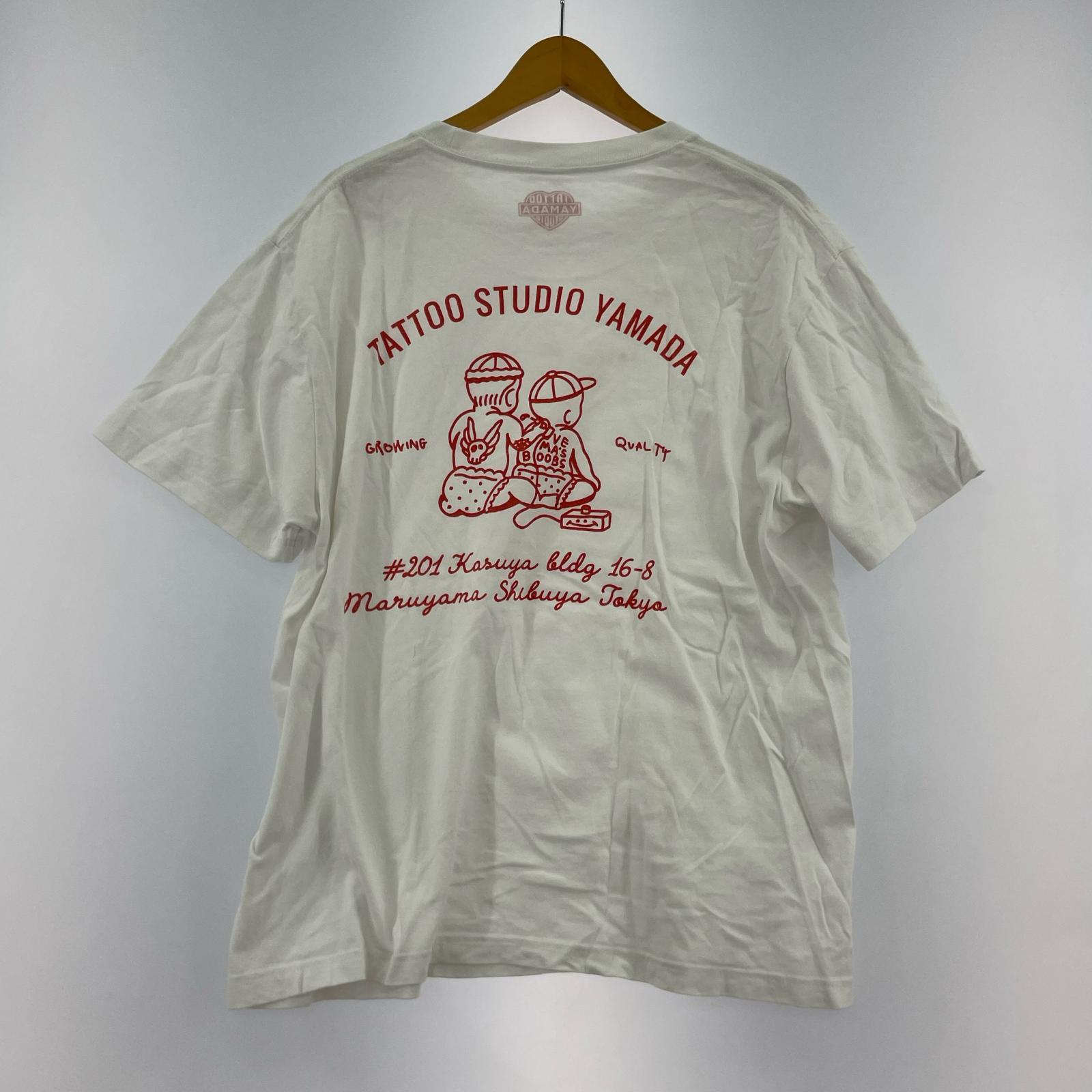 半袖Tシャツ TATOO STUDIO YAMADA/Love Mama's Boobs T L ホワイト