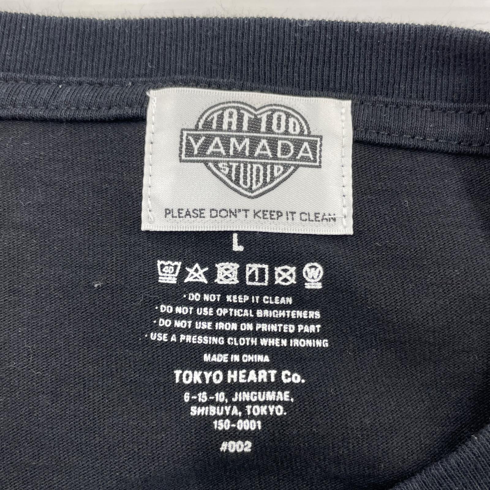 半袖Tシャツ TATOO STUDIO YAMADA/× HARLEM STORE L ブラック
