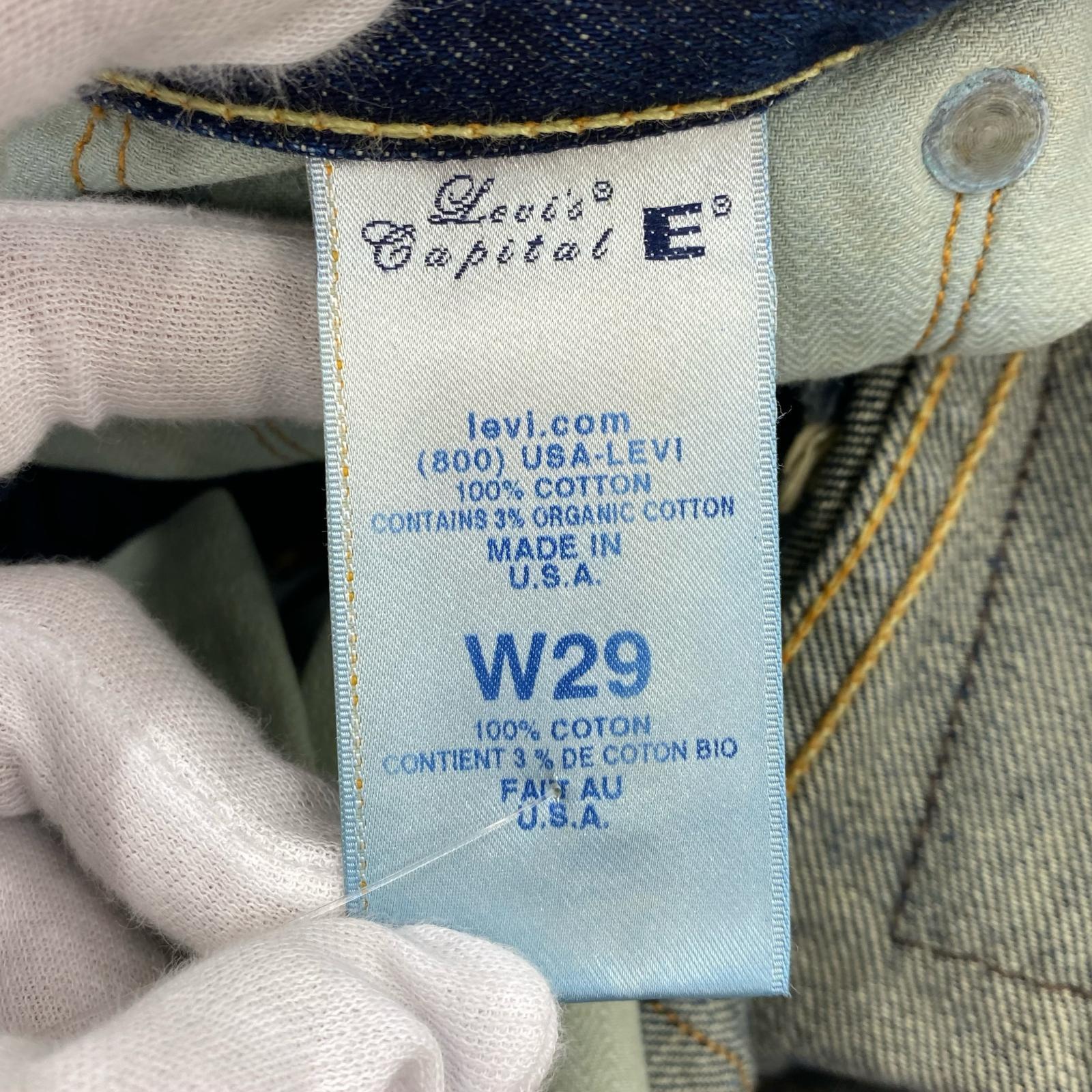 デニムパンツ Levi's CAPITAL E/ダメージ加工/USA製 29 ネイビー