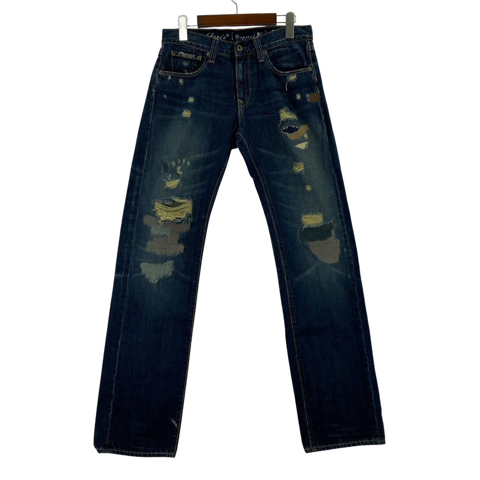 デニムパンツ Levi's CAPITAL E/ダメージ加工/USA製 29 ネイビー