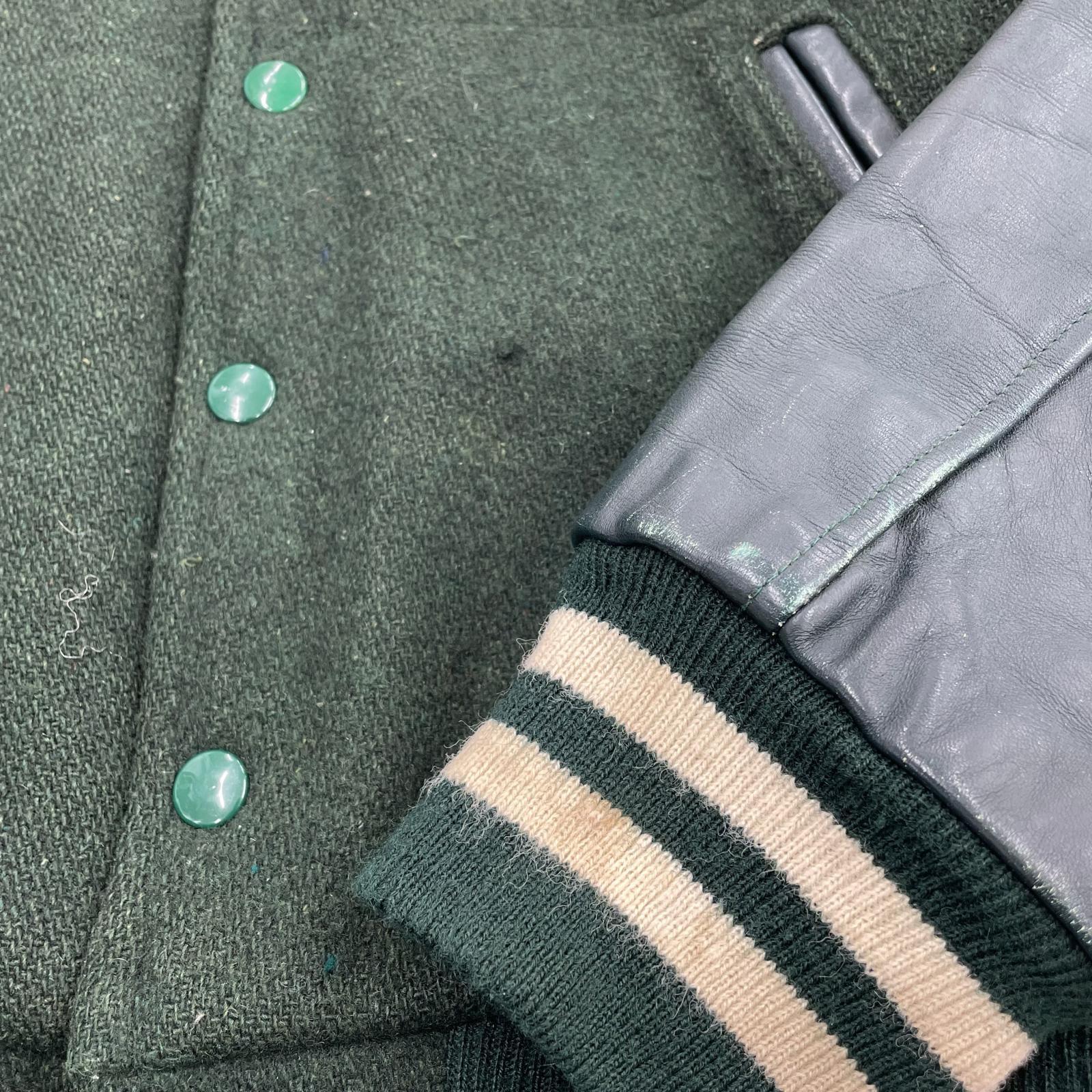 ブルゾン 50s~60s アワード スタジャン メルトン MICHIGAN L グリーン