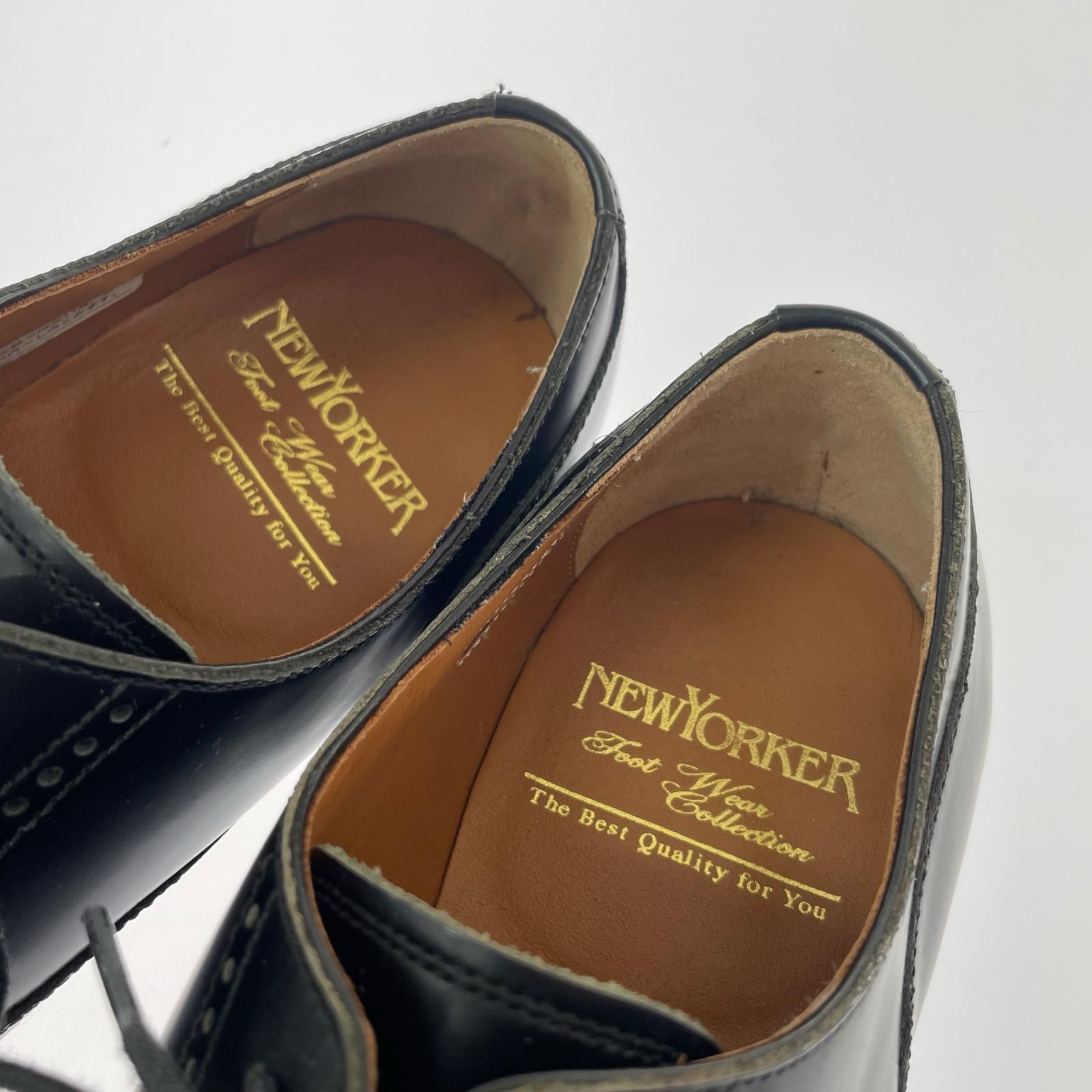 スニーカー NEWYORKER ストレートチップ 7 黒 ブラック
