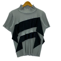 半袖Tシャツ フリル プリーツ 青黒