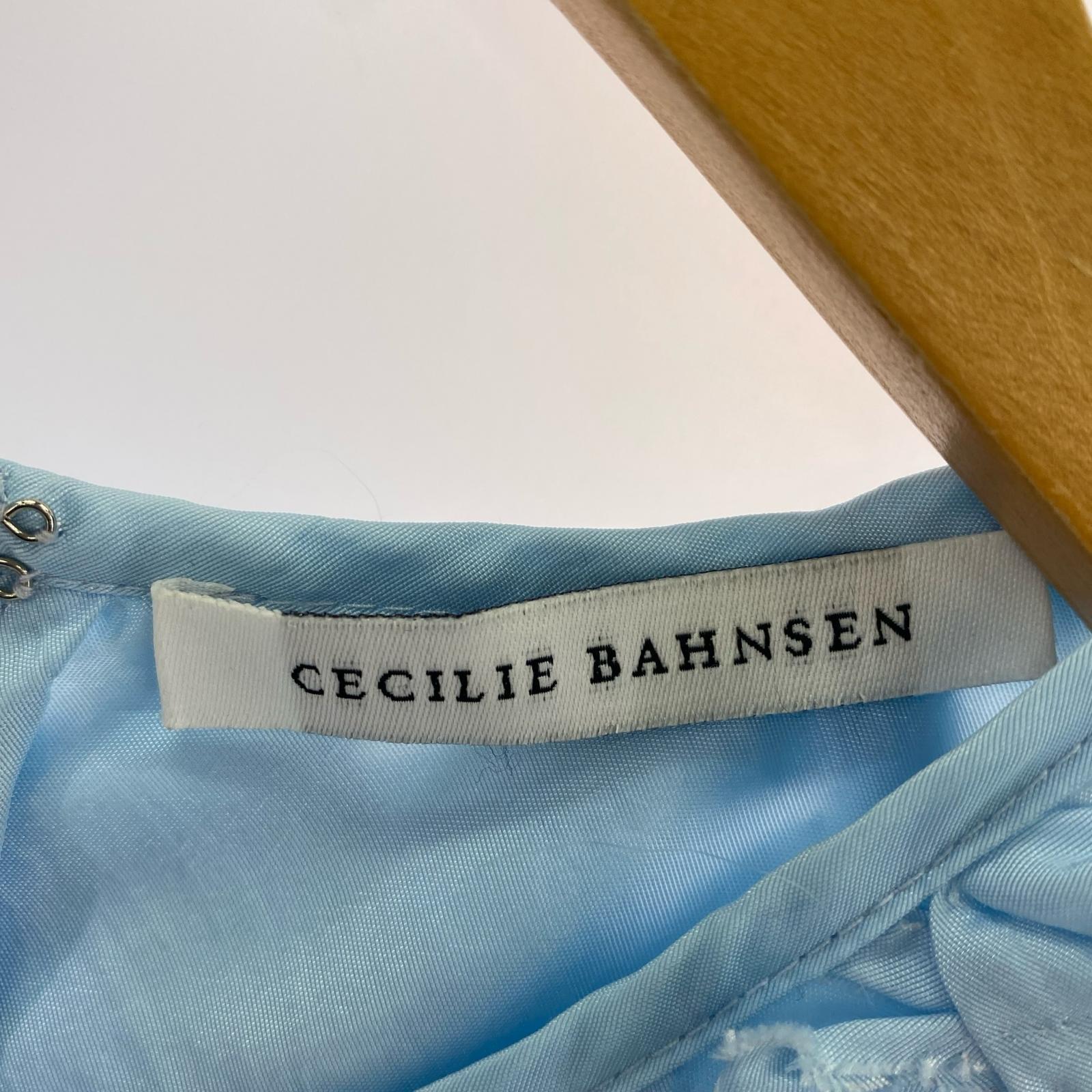 半袖シャツ CECILIE BAHNSEN シャーリングトップス 青 (UK8) ブルー