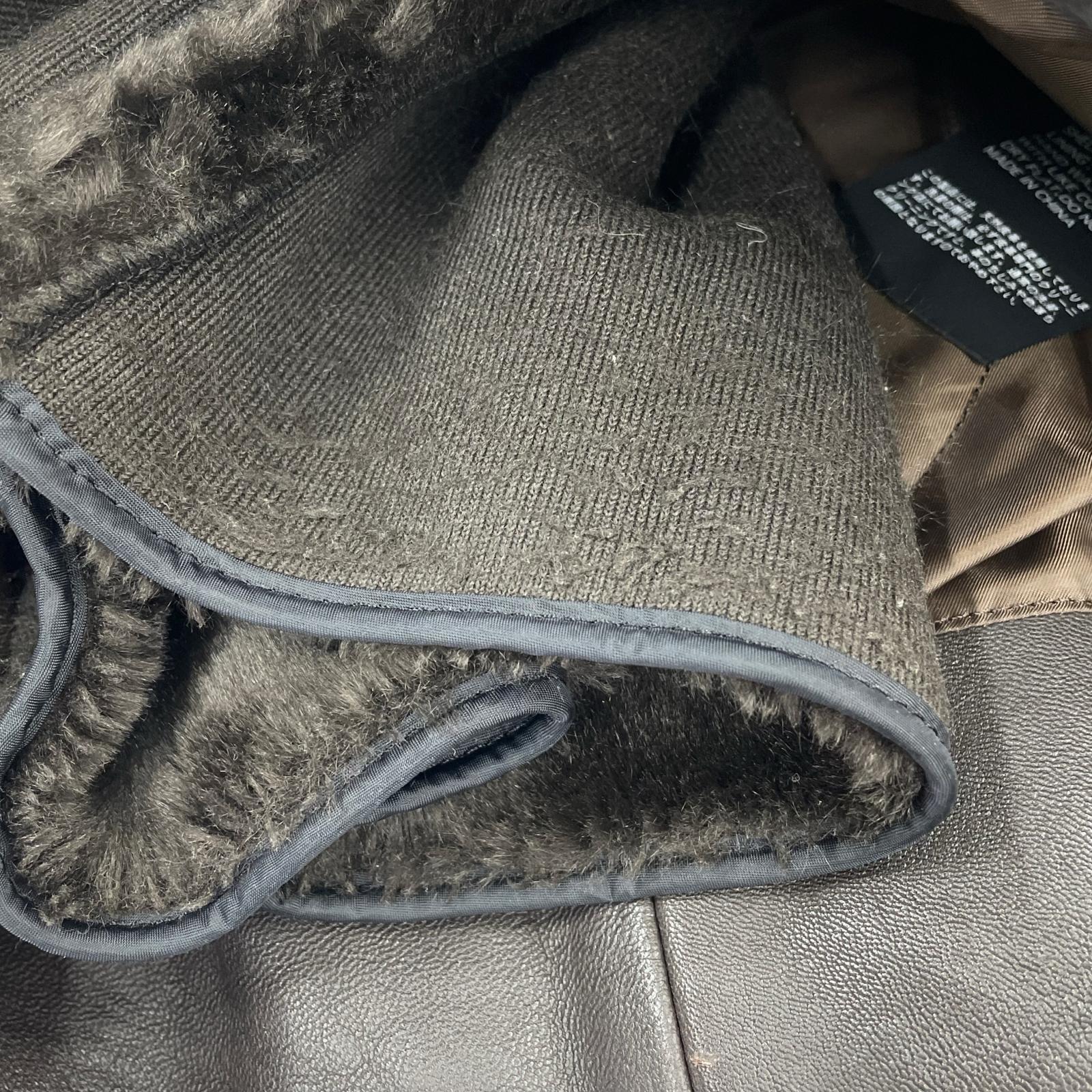 ライダースジャケット CLEVER HOMME ファーライナー付きレザー (M) 茶 M ブラウン