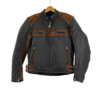 ライダースジャケット CLEVER HOMME ファーライナー付きレザー (M) 茶 M ブラウン