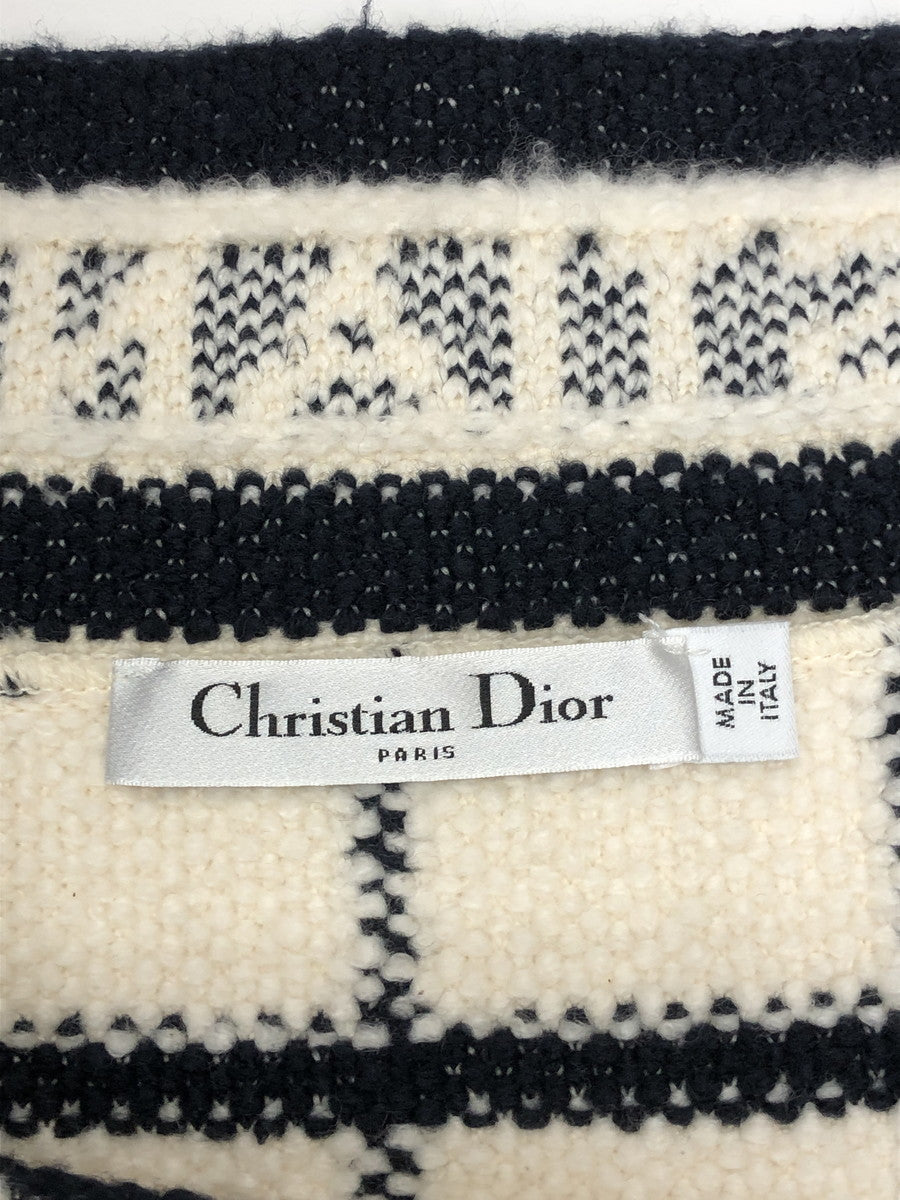 Dior チャンキーニット スカート 白 224J03AM706