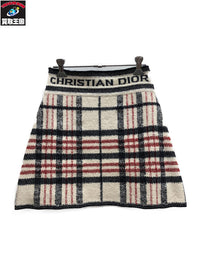 Dior チャンキーニット スカート 白 224J03AM706