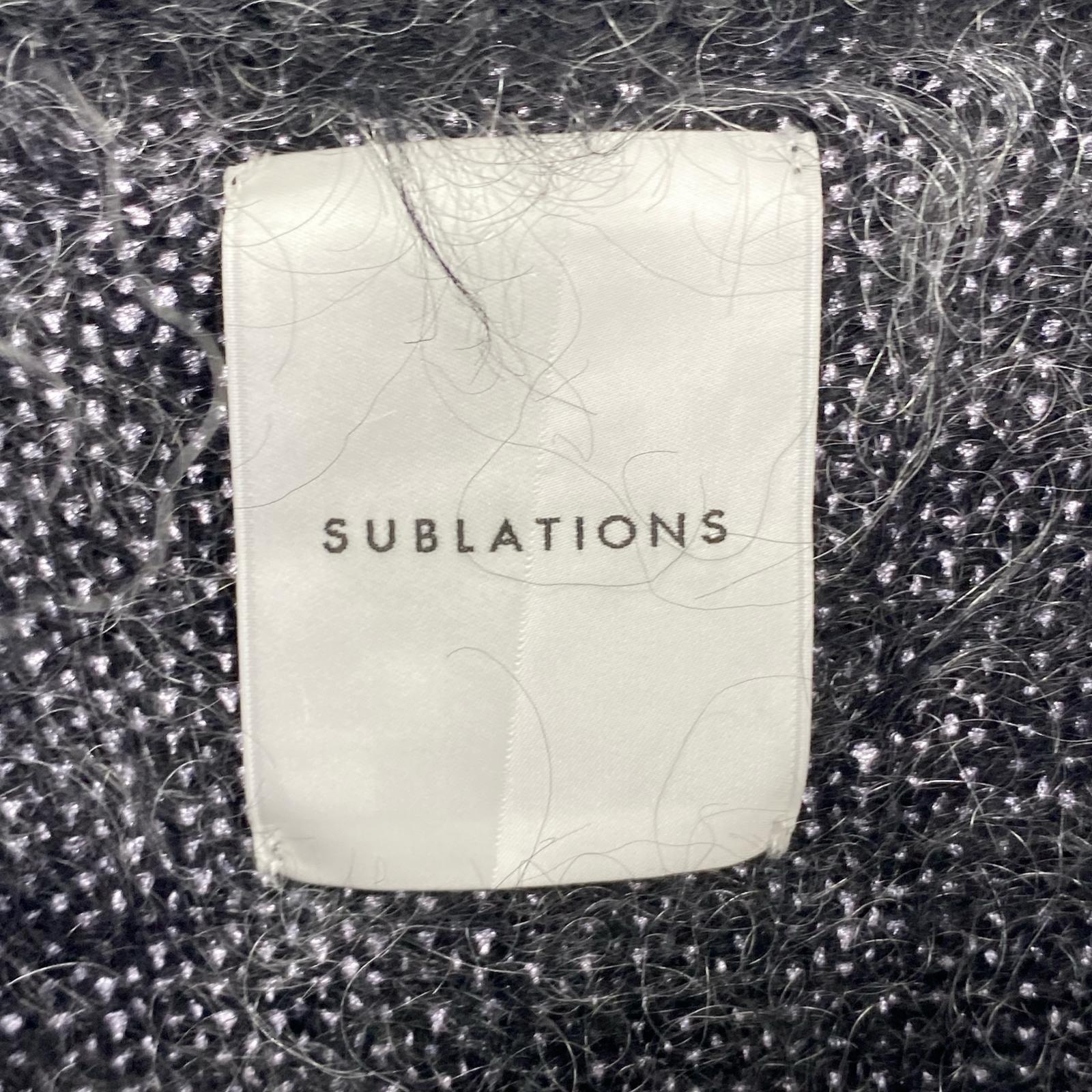 ニット SUBLATIONS MOHAIR DOUBLE HIGH NECK KNIT 1 ブラック