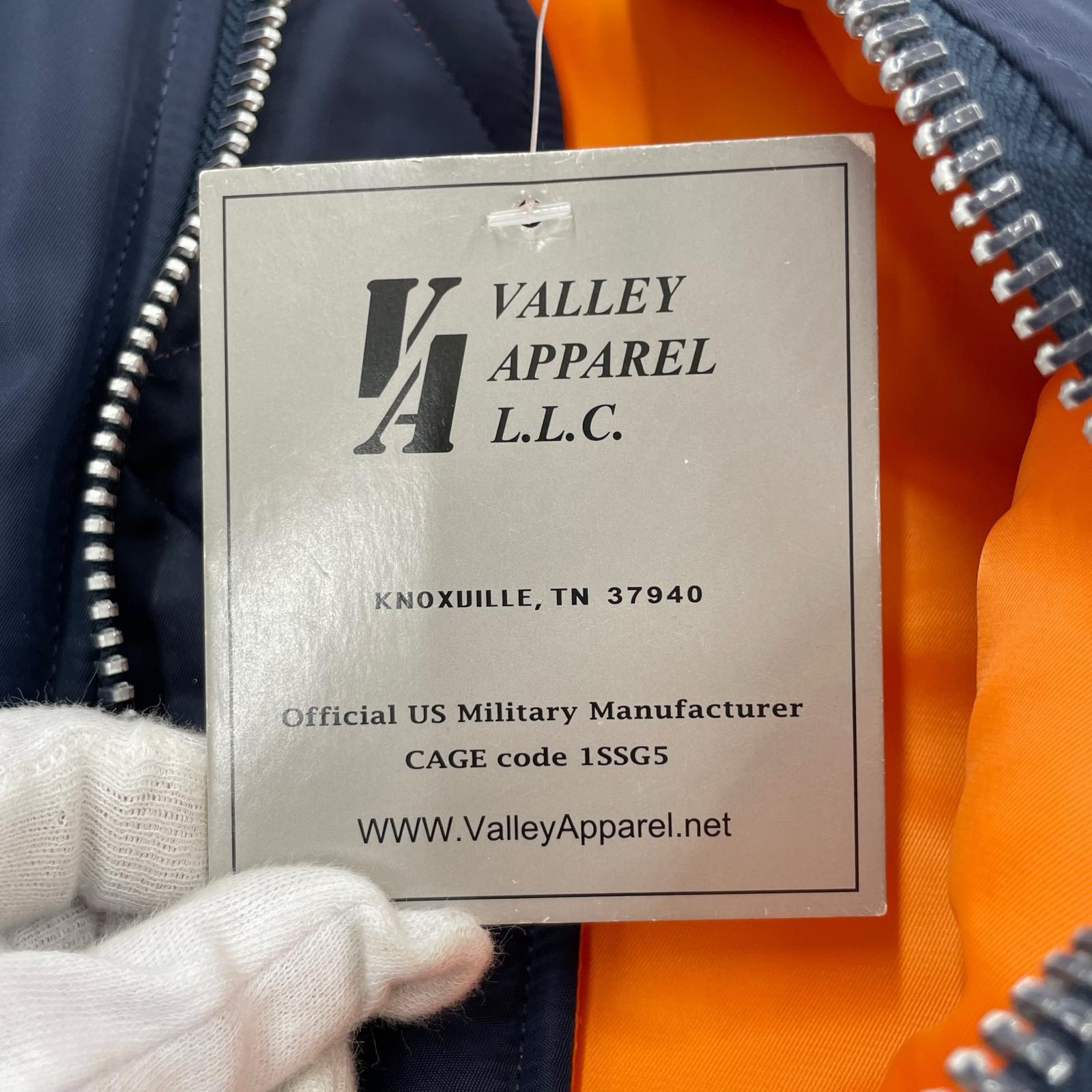 ブルゾン VALLEY APPAREL L.L.C. MA-1 紺(XL) ネイビー
