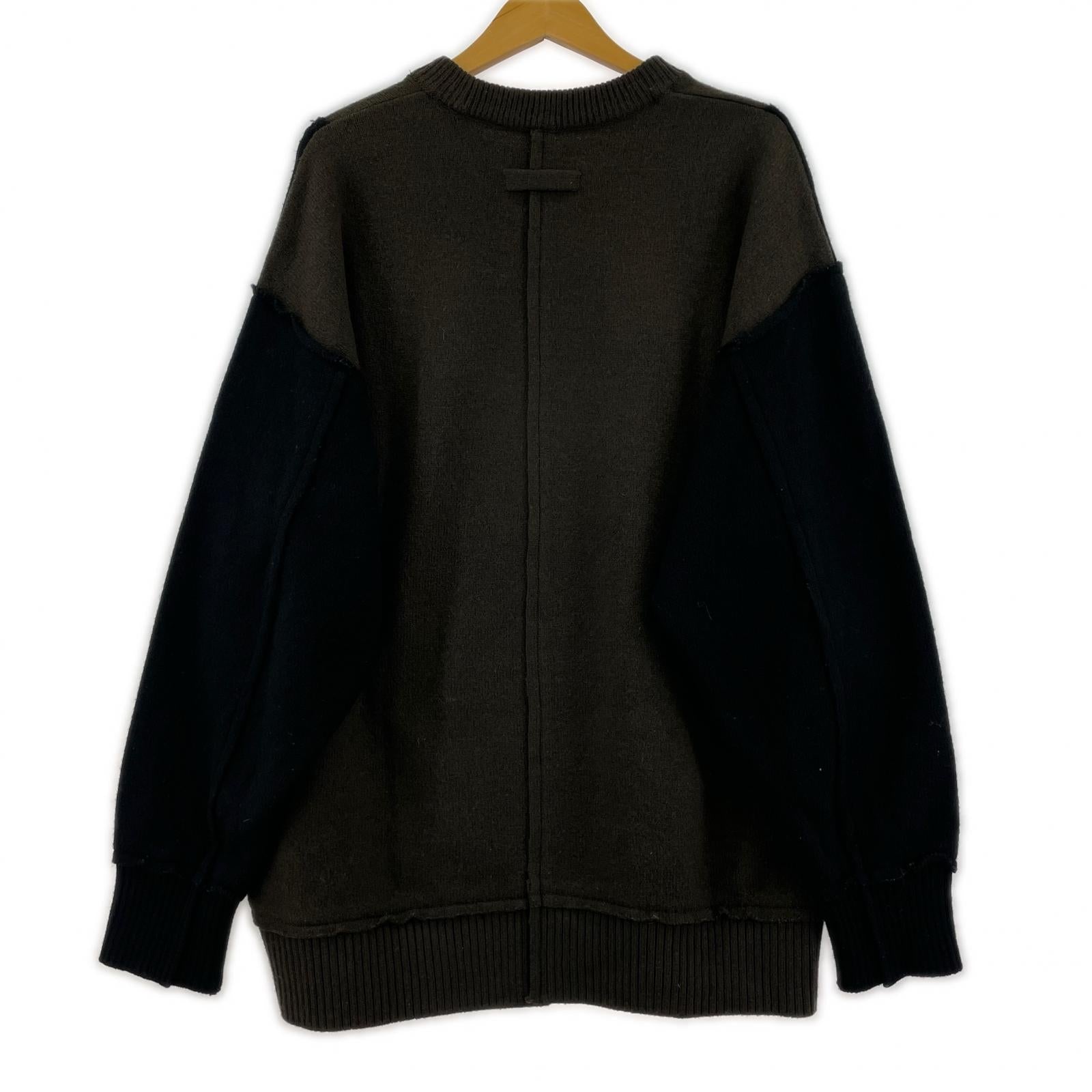 ニット stein 23SS SPANISH MERINO MULTI STATION KNIT 切替ニット S S カーキ