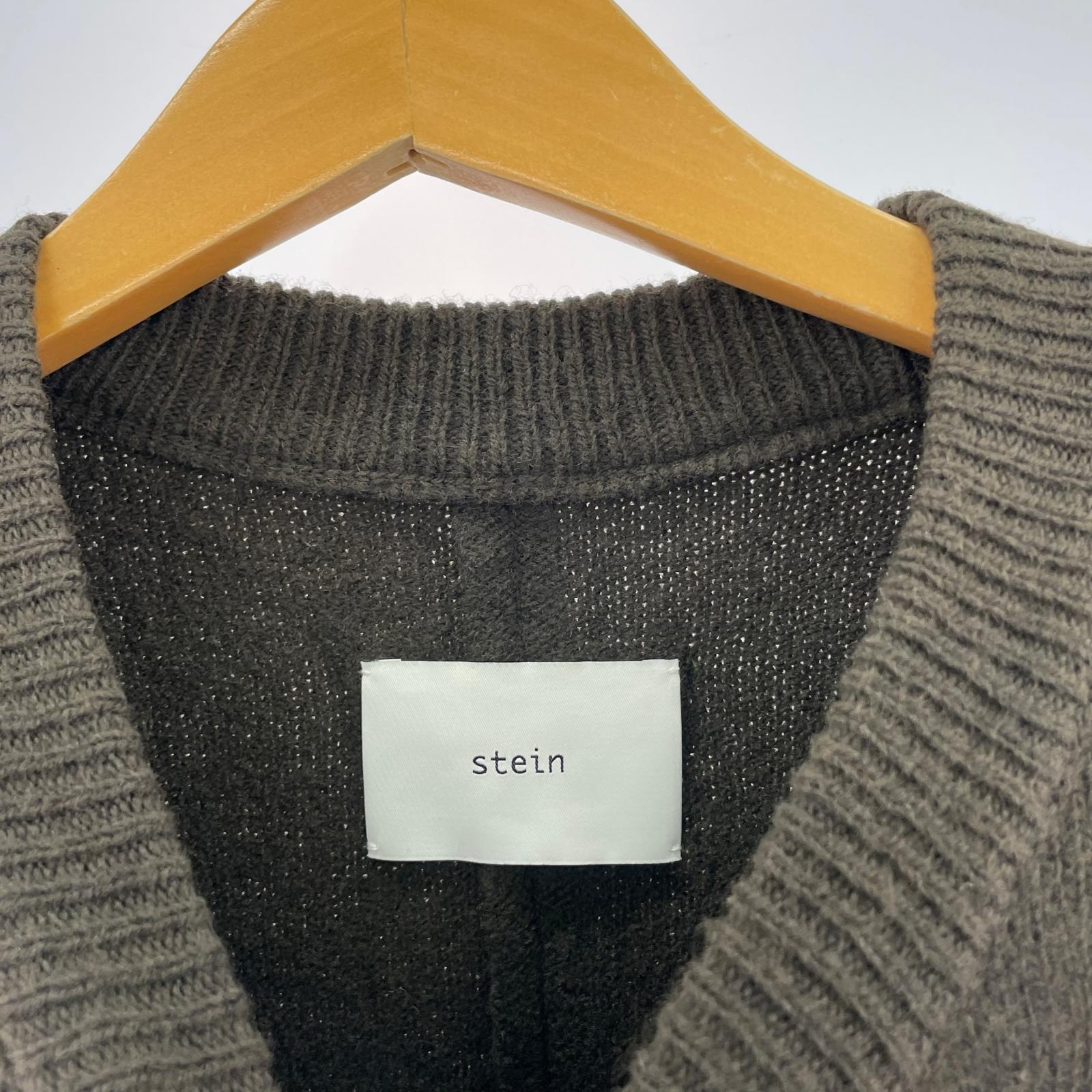 ニット stein 23SS SPANISH MERINO MULTI STATION KNIT 切替ニット S S カーキ