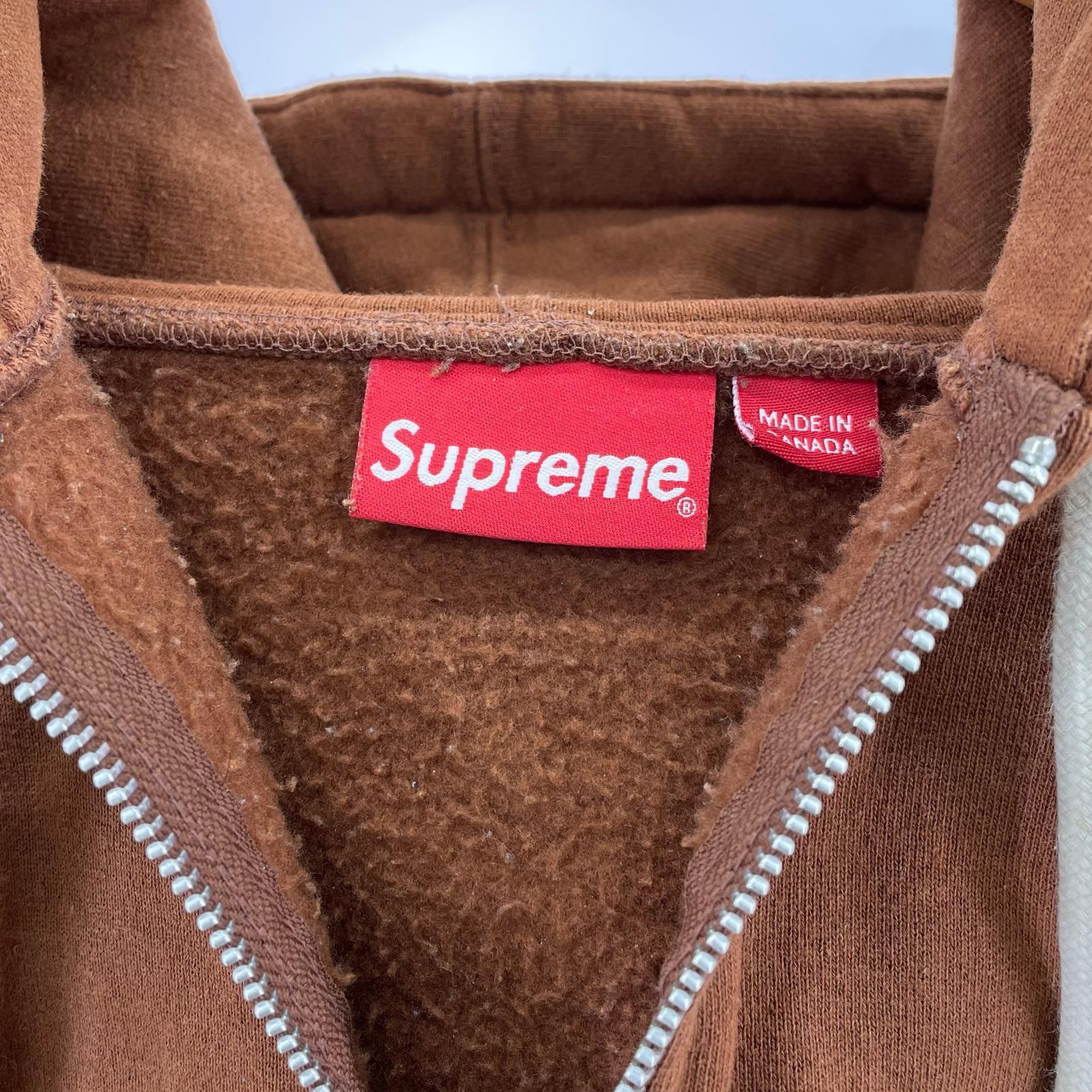 パーカー 22AW Small Box Drawcord Zip Up Hooded L ブラウン