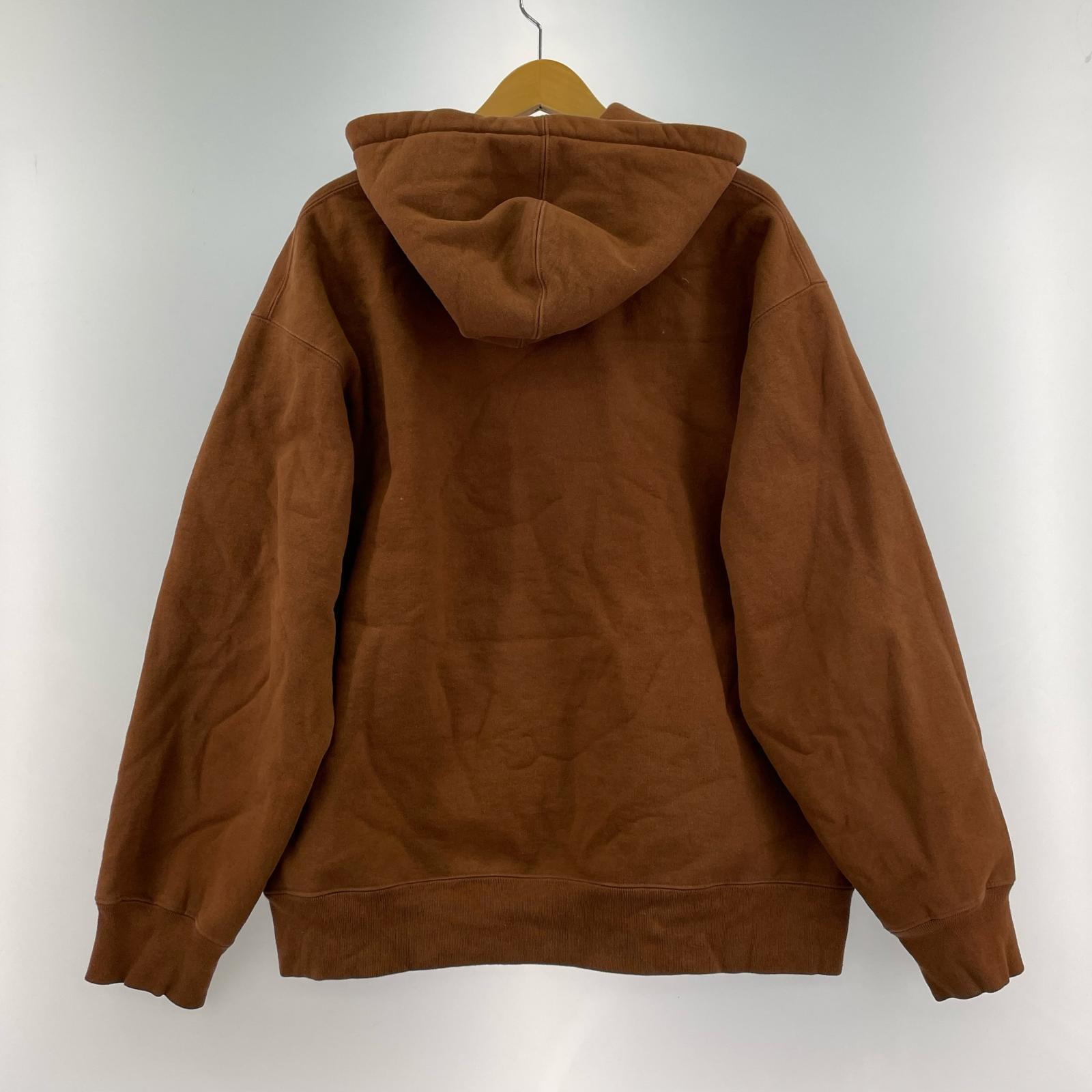 パーカー 22AW Small Box Drawcord Zip Up Hooded L ブラウン
