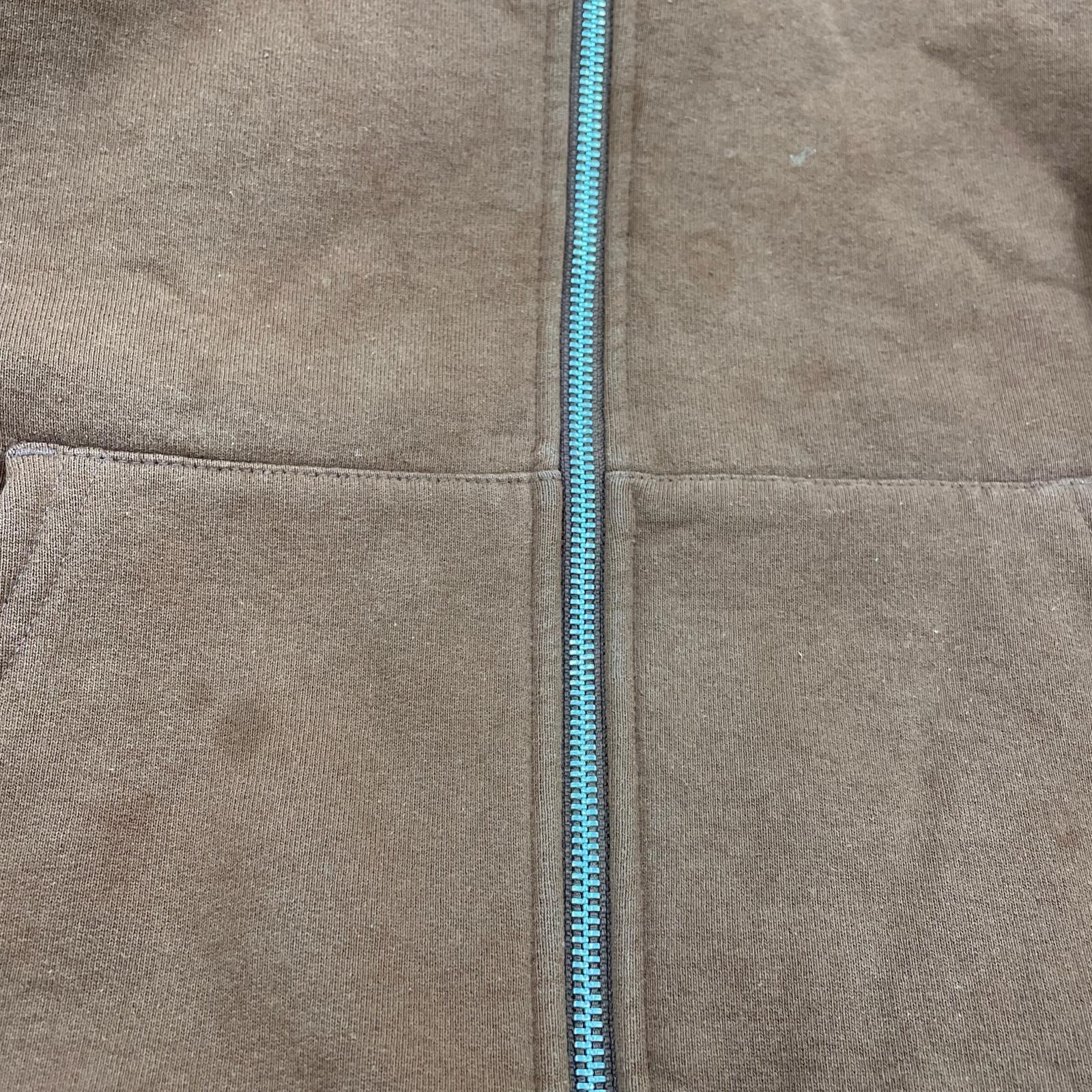 パーカー 22AW Small Box Drawcord Zip Up Hooded L ブラウン