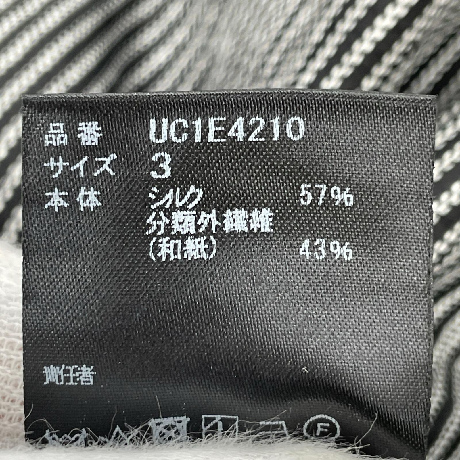 ジャケット 25ss シルク和紙ドビーストライプ3連フードブルゾン 3 3 ブラック