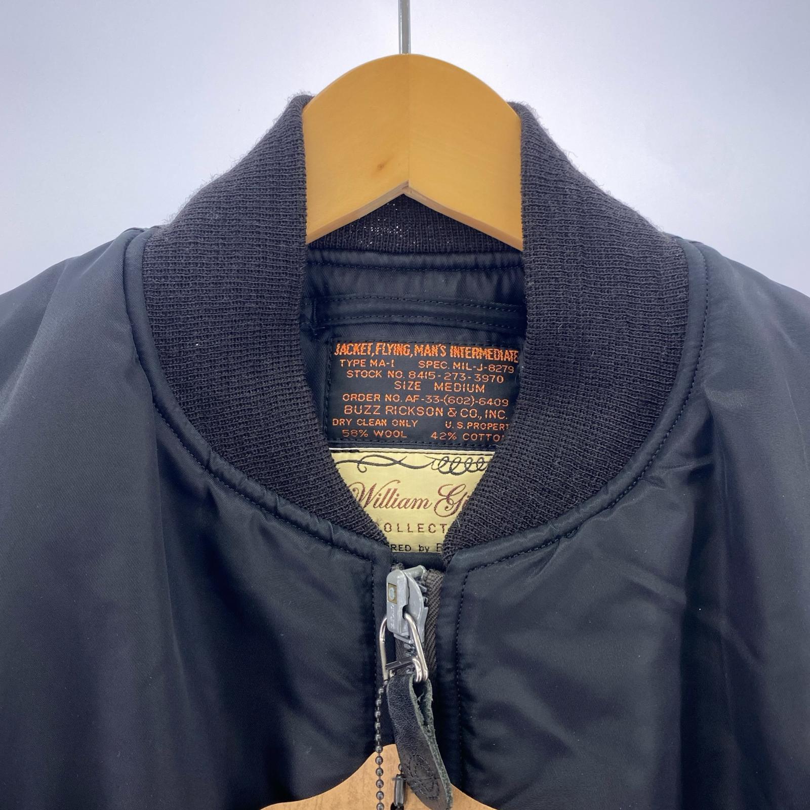 ジャケット WILLIAM GIBSON MA-1 M ブラック