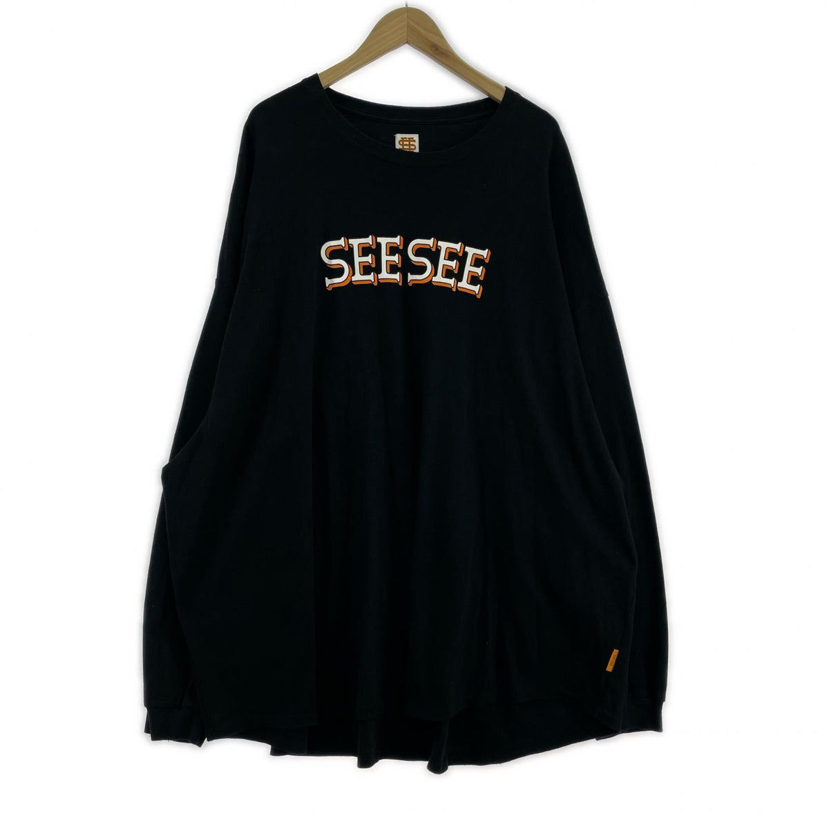 長袖Tシャツ SEE SEE SUPER BIG ROUND LS TEE XXL ブラック