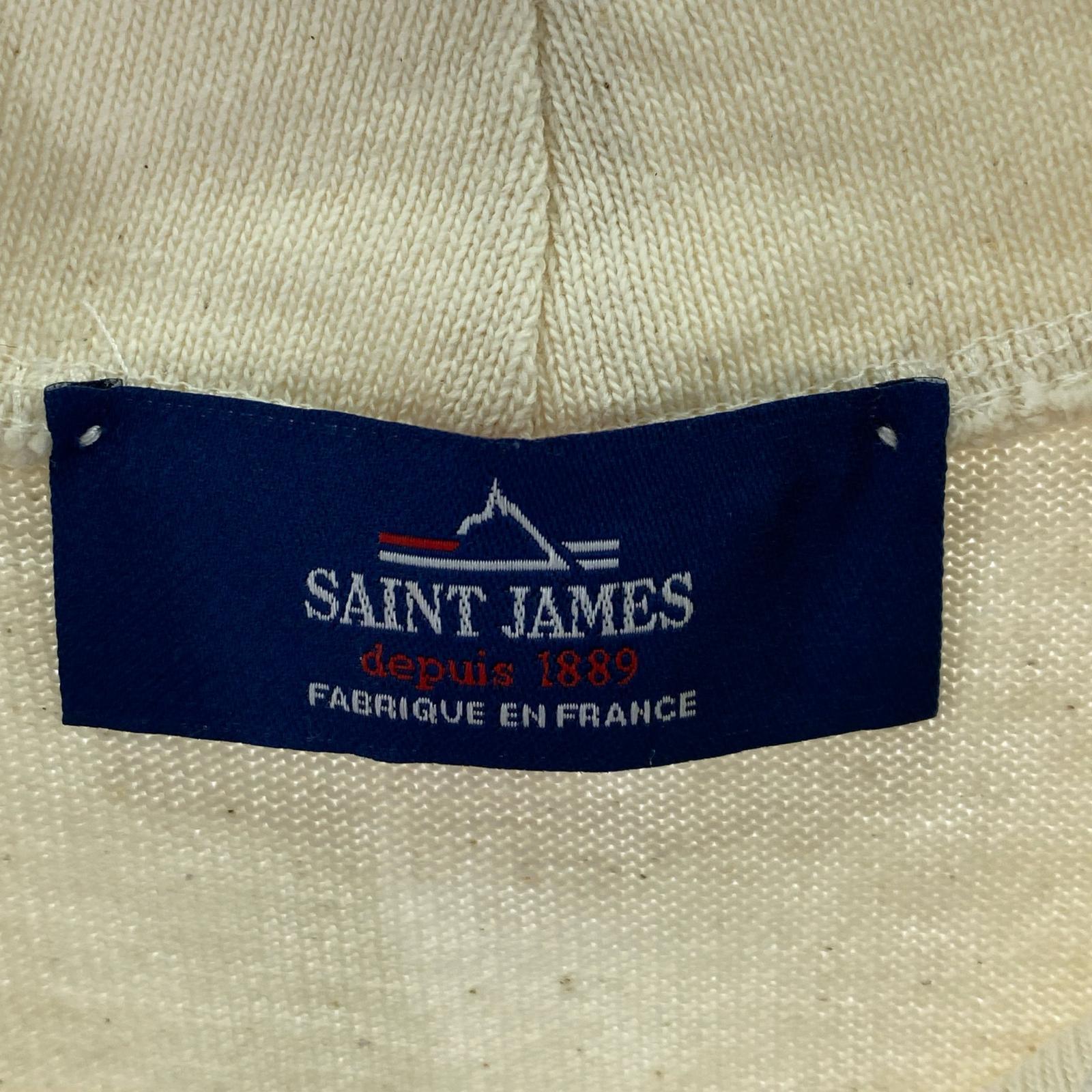 長袖Tシャツ SAINT JAMES ウェッソン モックネック ホワイト