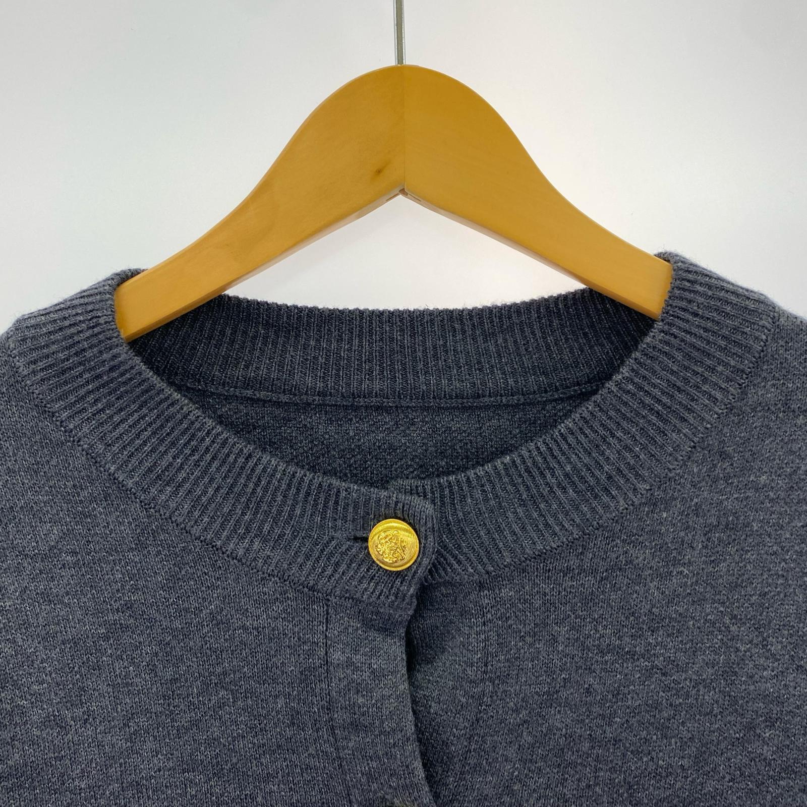 カーディガン Fano Studios バッジスティッチニットカーディガン M グレー