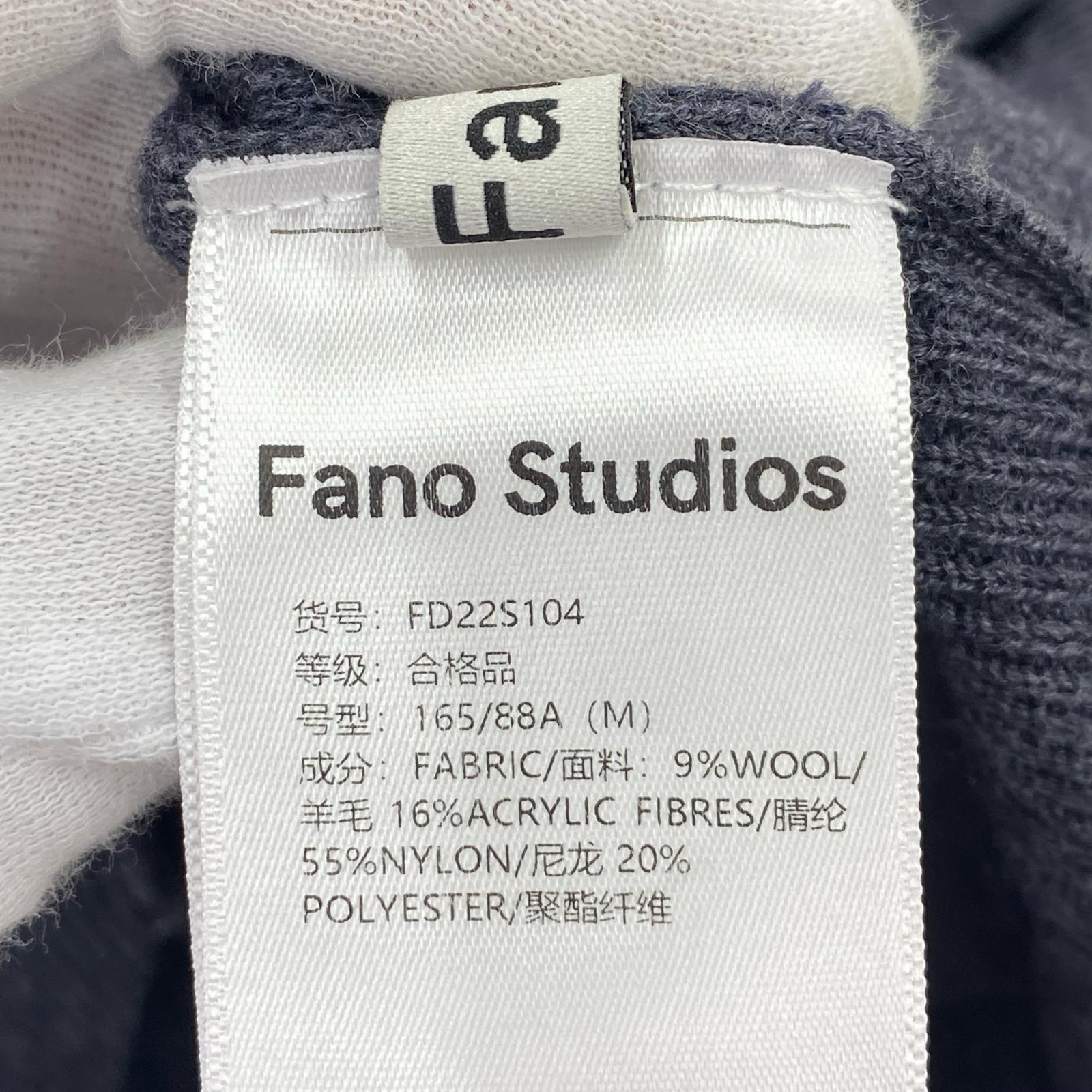 カーディガン Fano Studios バッジスティッチニットカーディガン M グレー