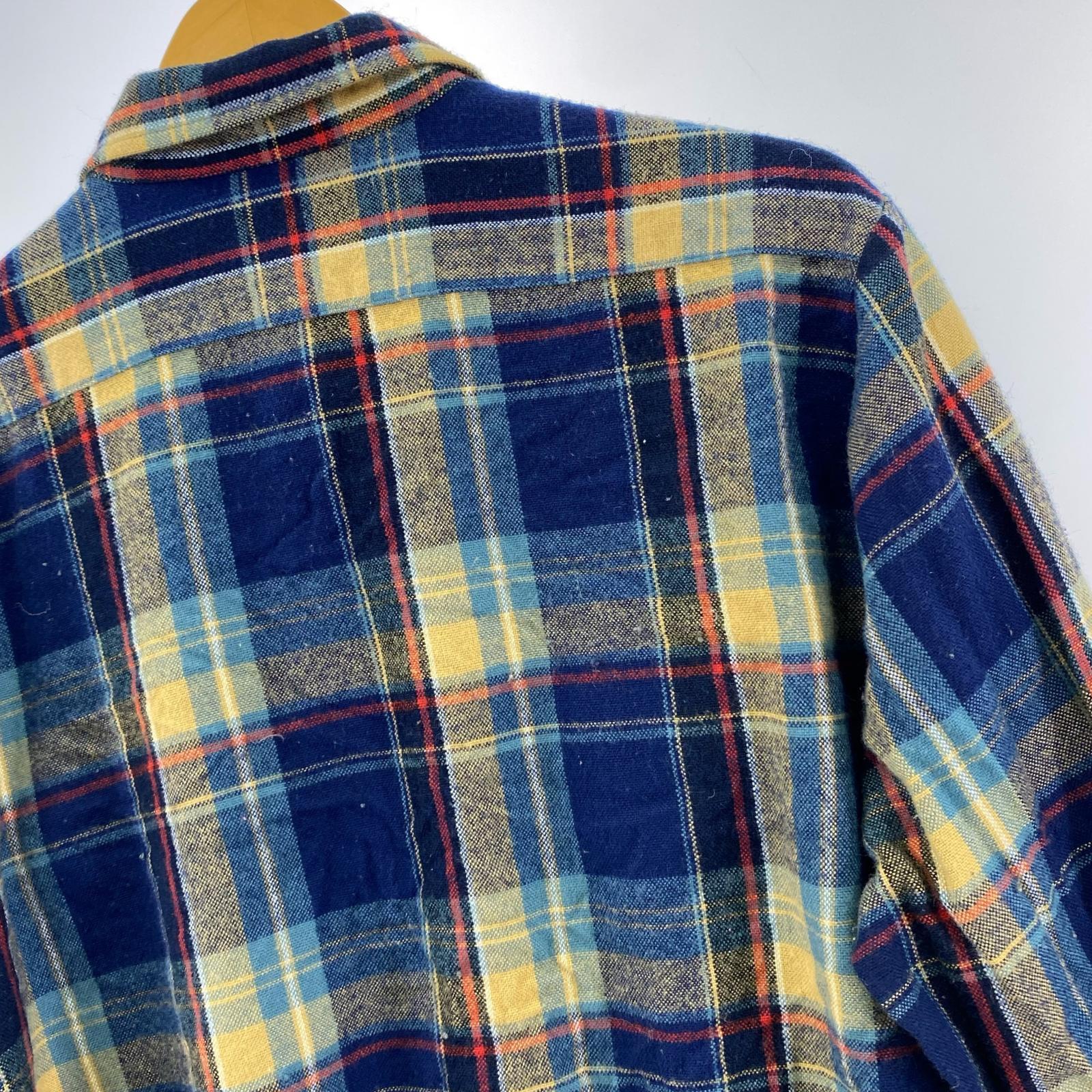 長袖シャツ Sears 80s ネルシャツ M M