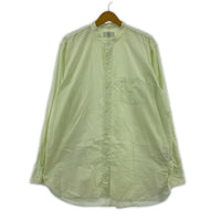 長袖シャツ HERILL バンドカラーシャツ 黄緑
