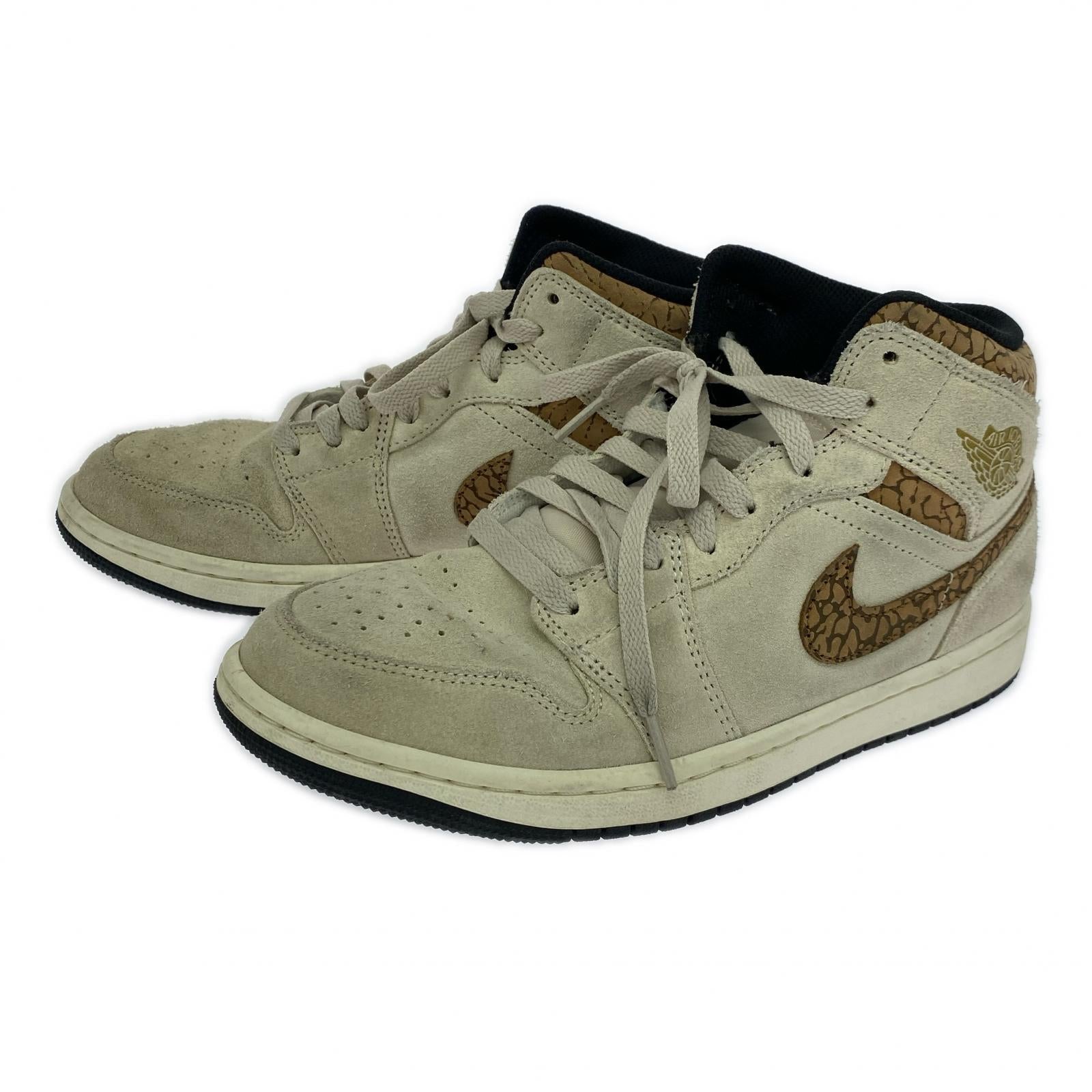 スニーカー AIR JORDAN 1 MID SE 25.5 25.5cm (US7 1/2 UK7 EU41) ベージュ