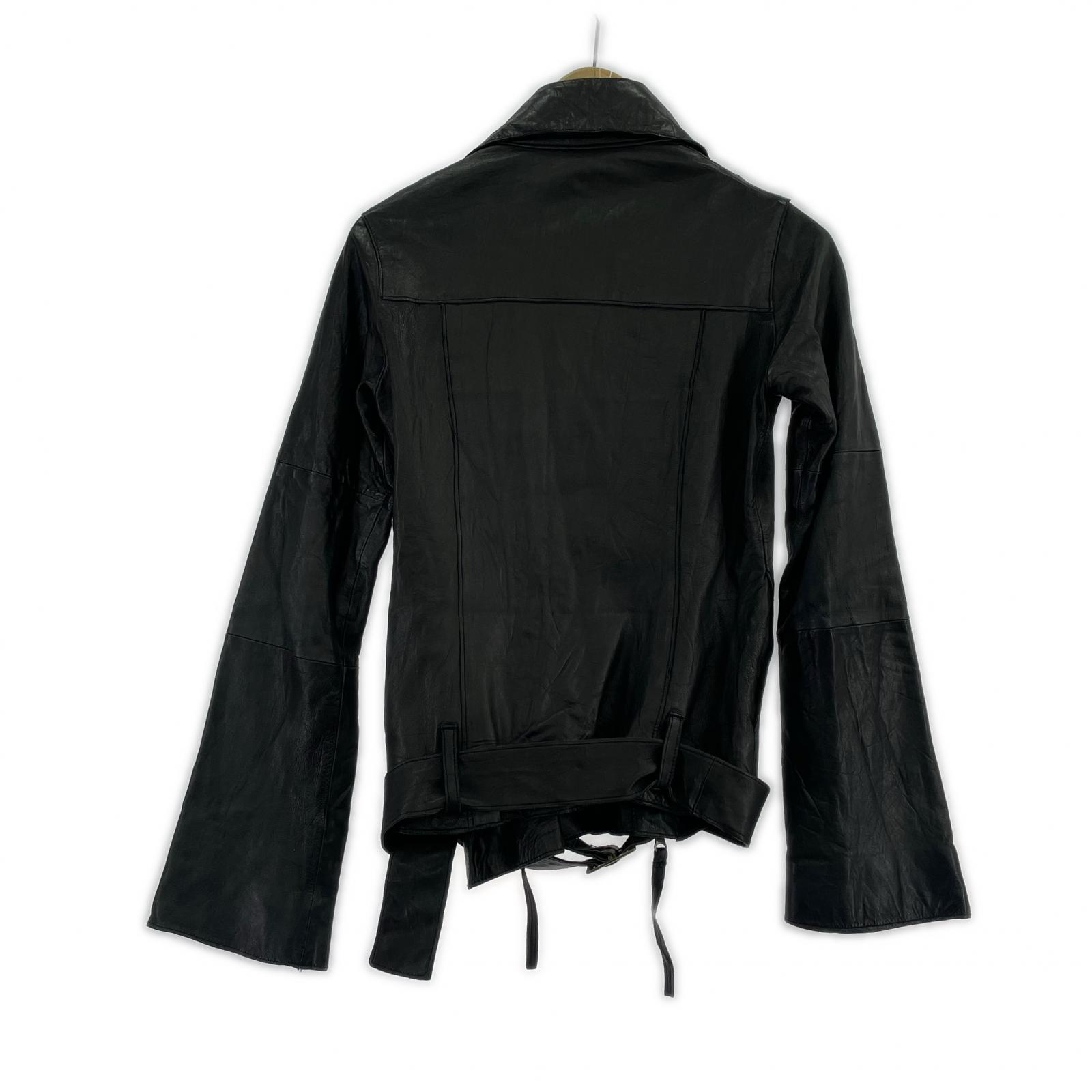 ジャケット MASCULO ラムレザーJKT 黒 38 ブラック