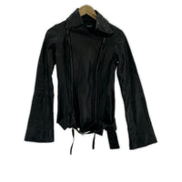 ジャケット MASCULO ラムレザーJKT 黒 38 ブラック