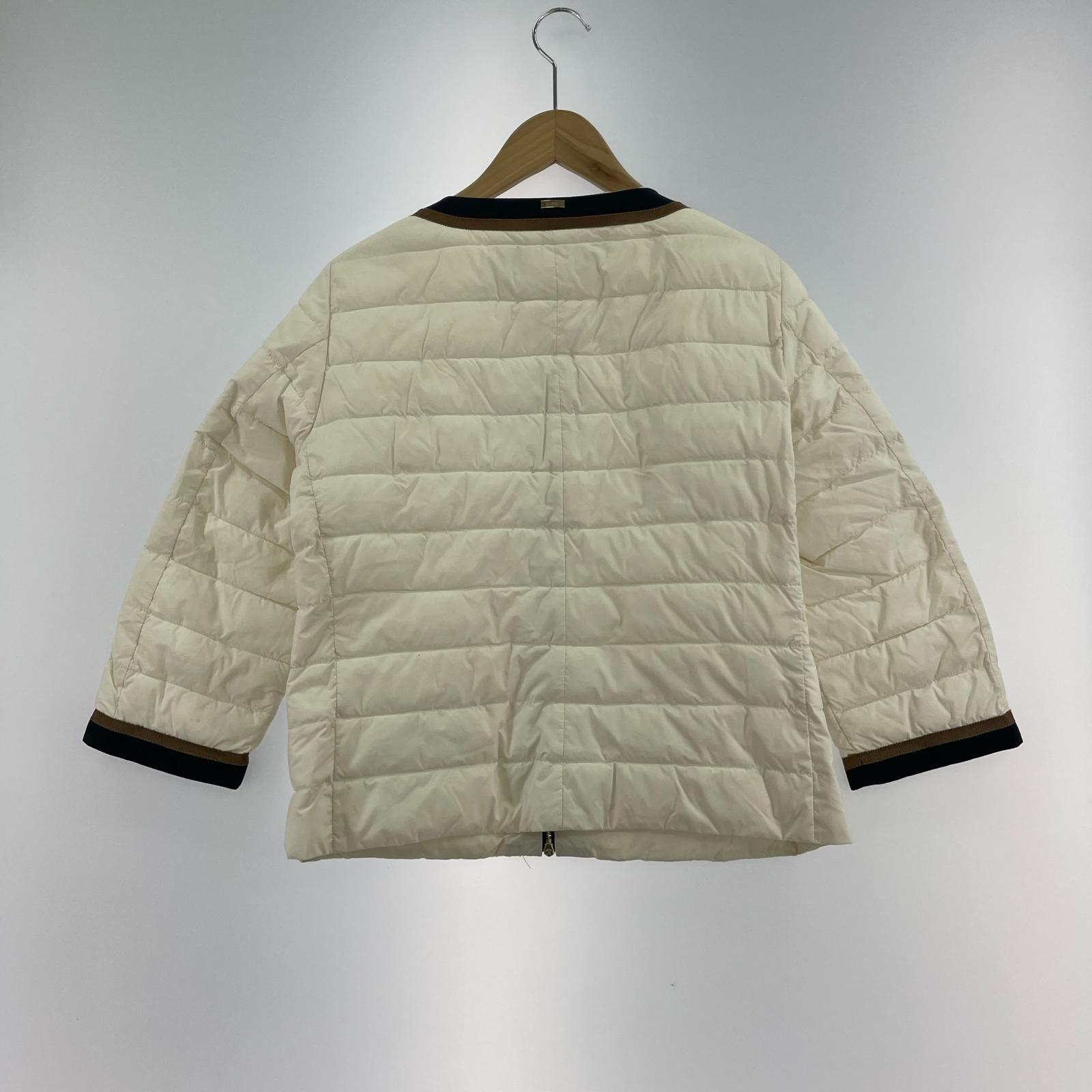 ダウンジャケット 24214-23051-1 18SS ノーカラー 44 ホワイト