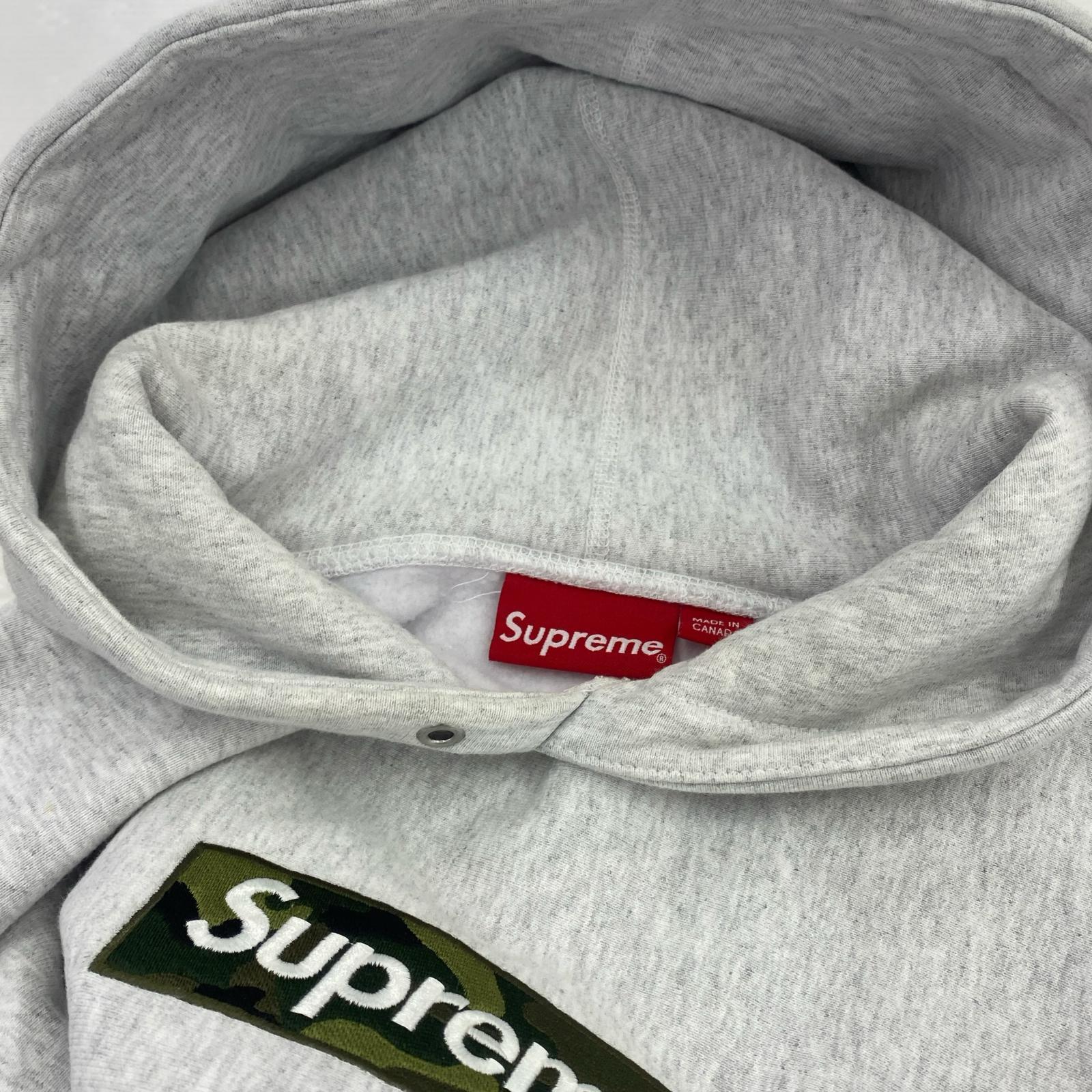 パーカー 23AW Box Logo Hooded Sweat Shirt Camo S グレー
