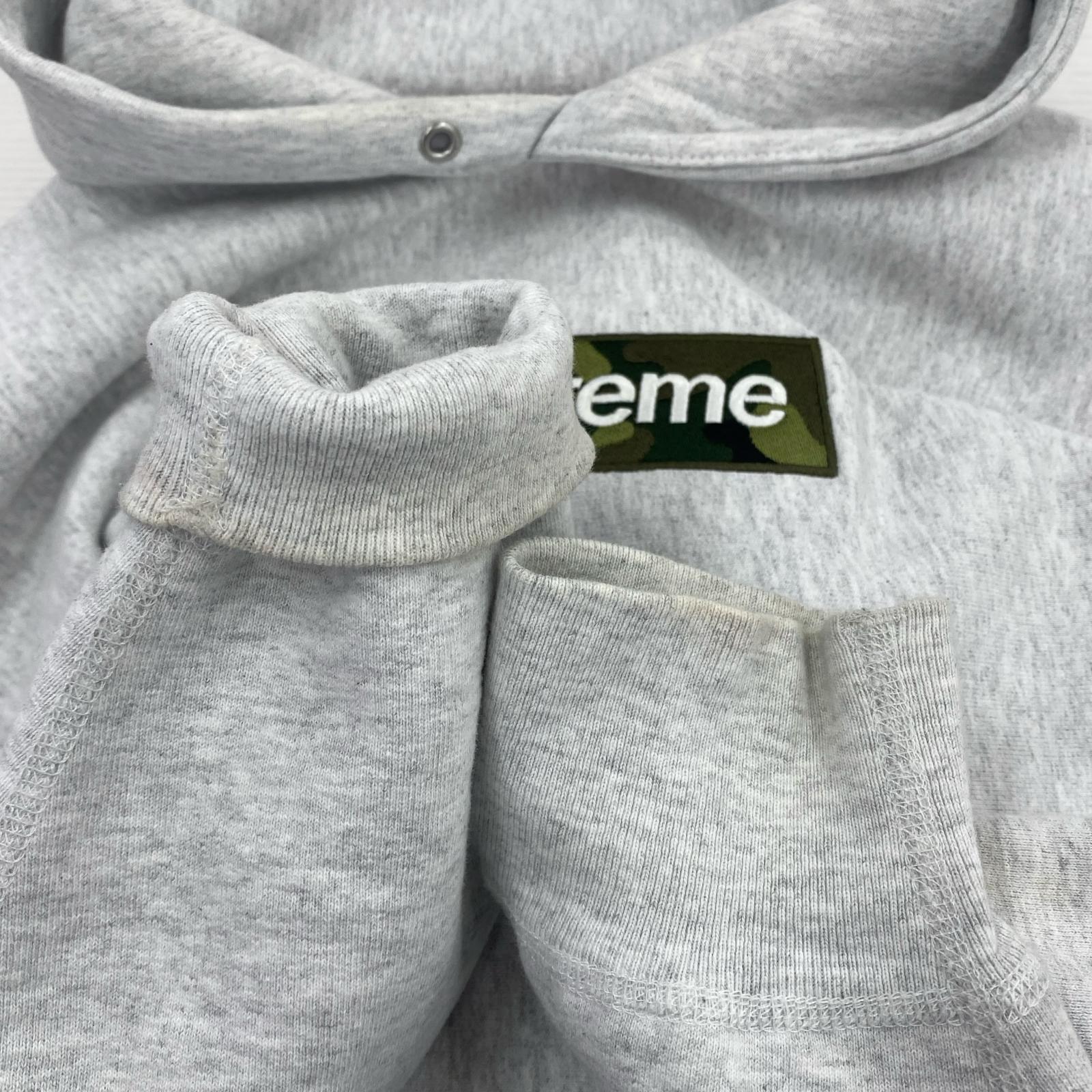 パーカー 23AW Box Logo Hooded Sweat Shirt Camo S グレー