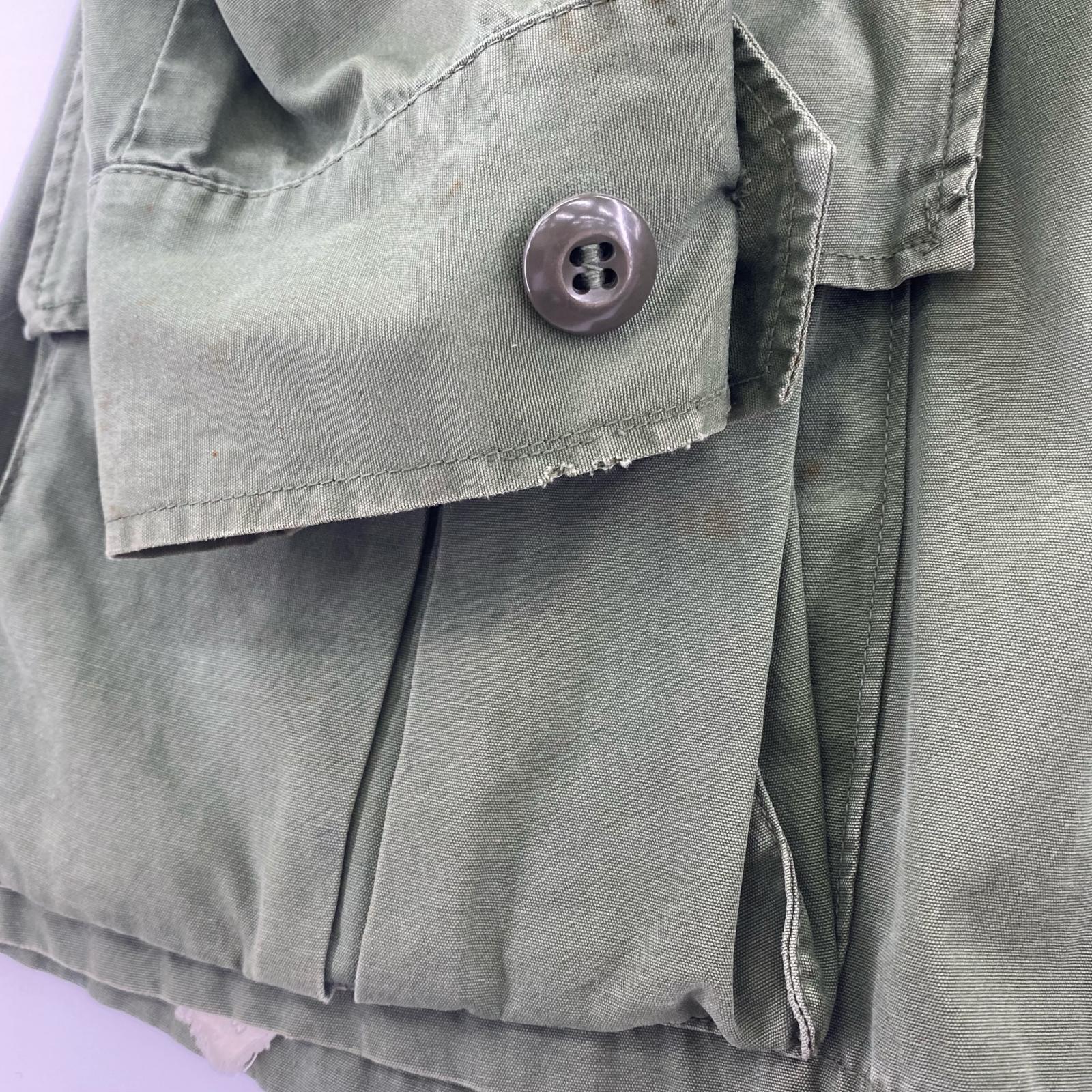 ジャケット 60s U.S.ARMY ジャングルファティーグジャケット 3rd ノンリップ グリーン