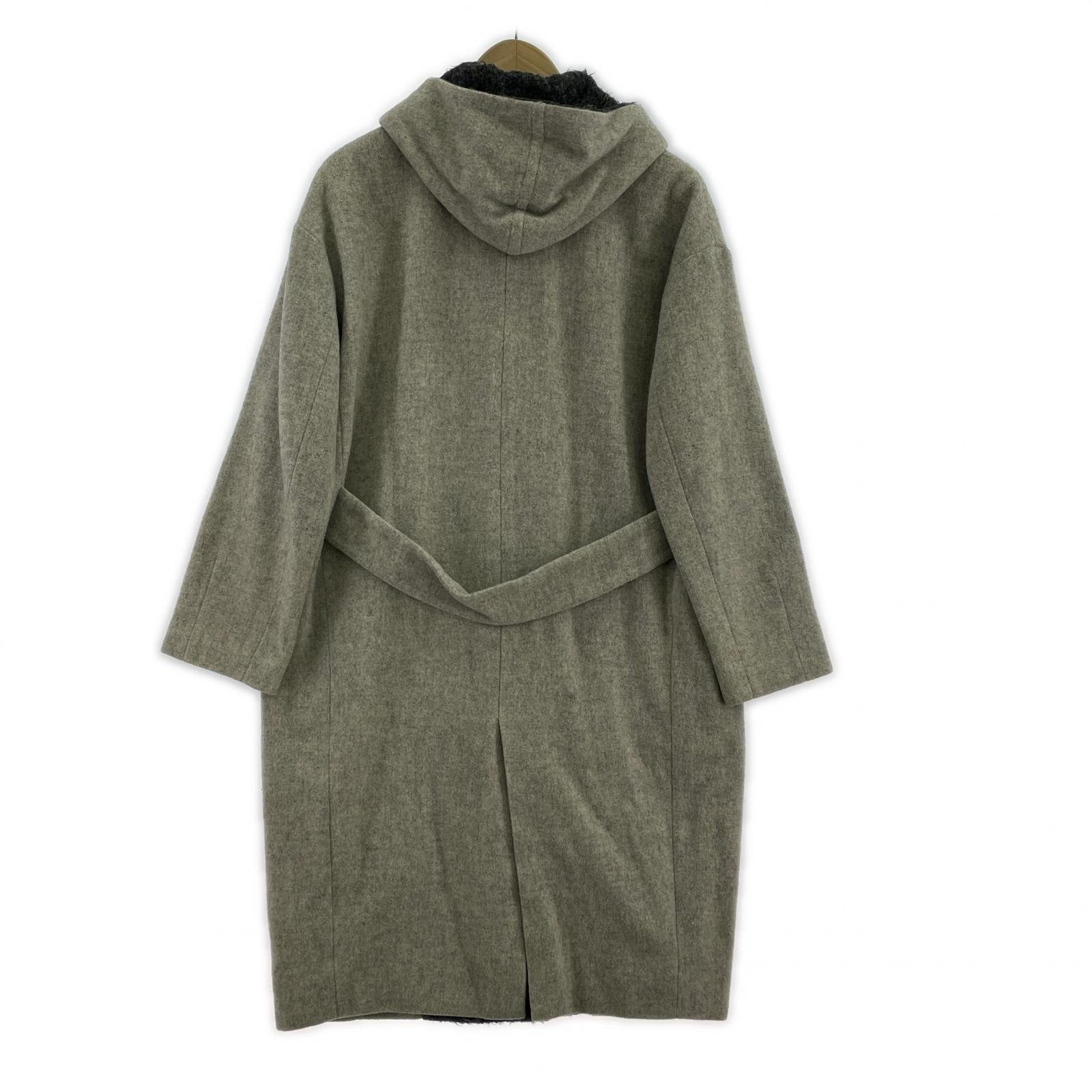 その他アウター HOODED LONG GOWN COAT/F/GRY フリー グレー