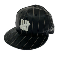 キャップ × new era レザー 黒 ブラック