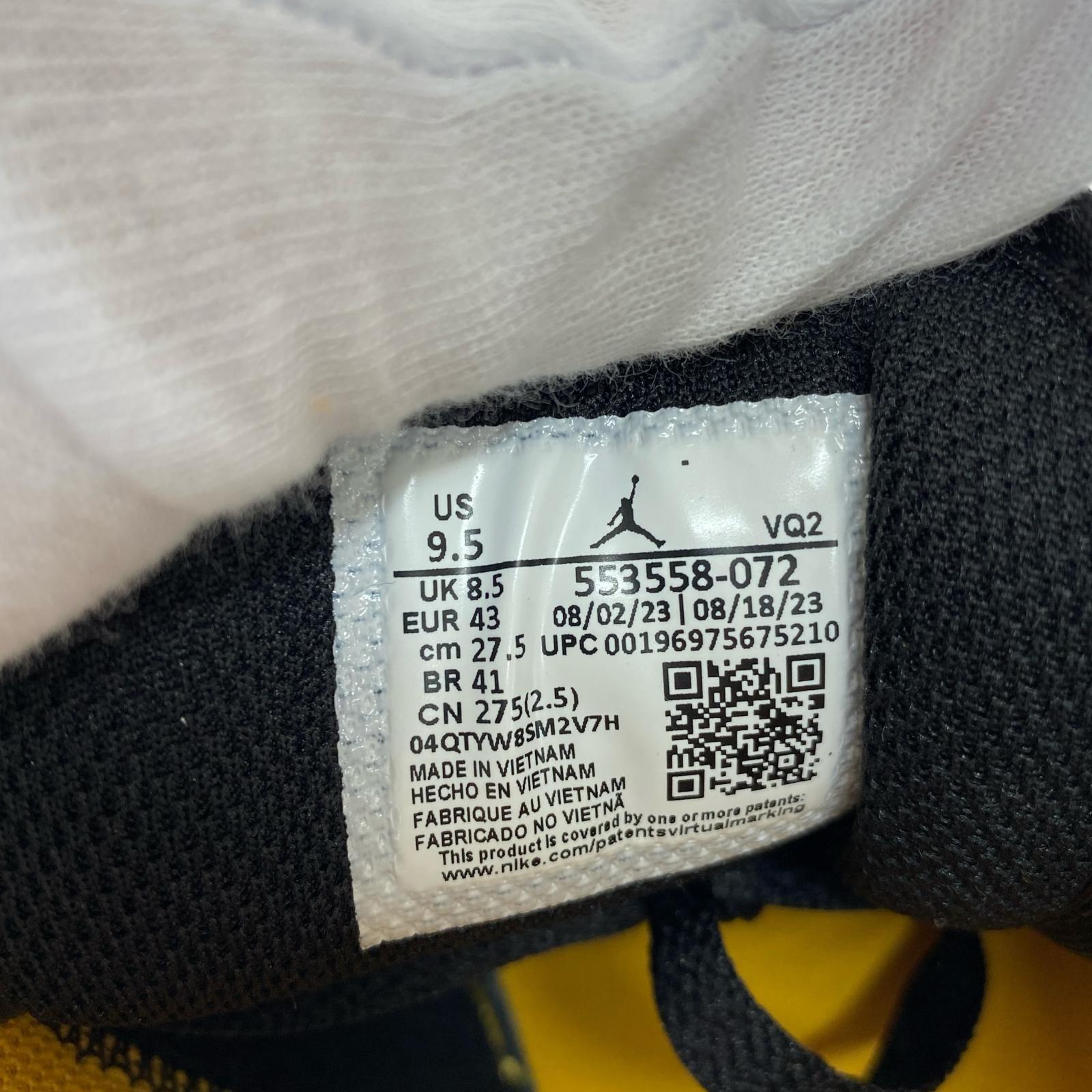 スニーカー AIR JORDAN 1 Low BLACK YELLOW(27.5㎝) 27.5cm (US9 1/2 UK9 EU45)