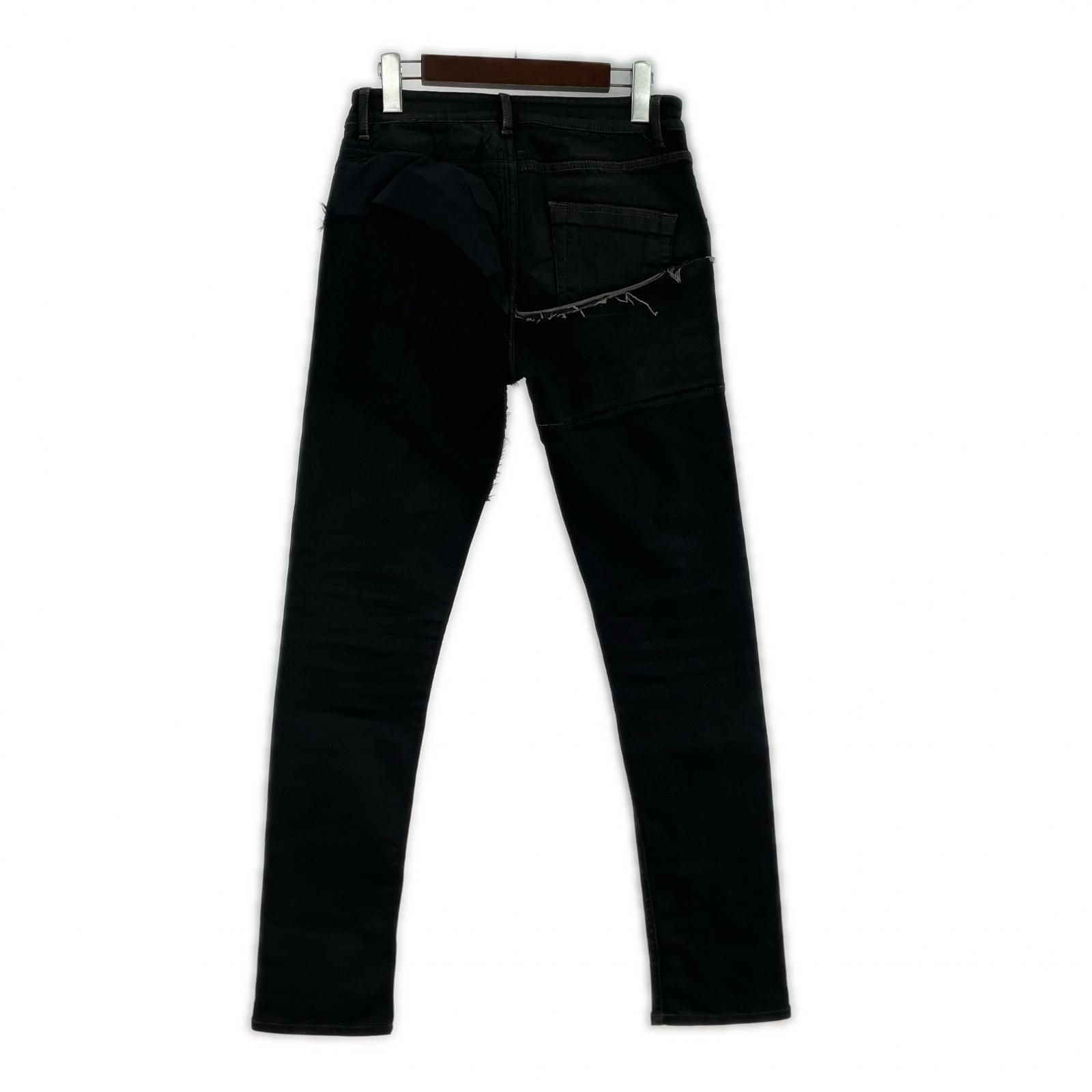 デニムパンツ Rick Owens TYRONE COMBO DENIM 26 ブラック