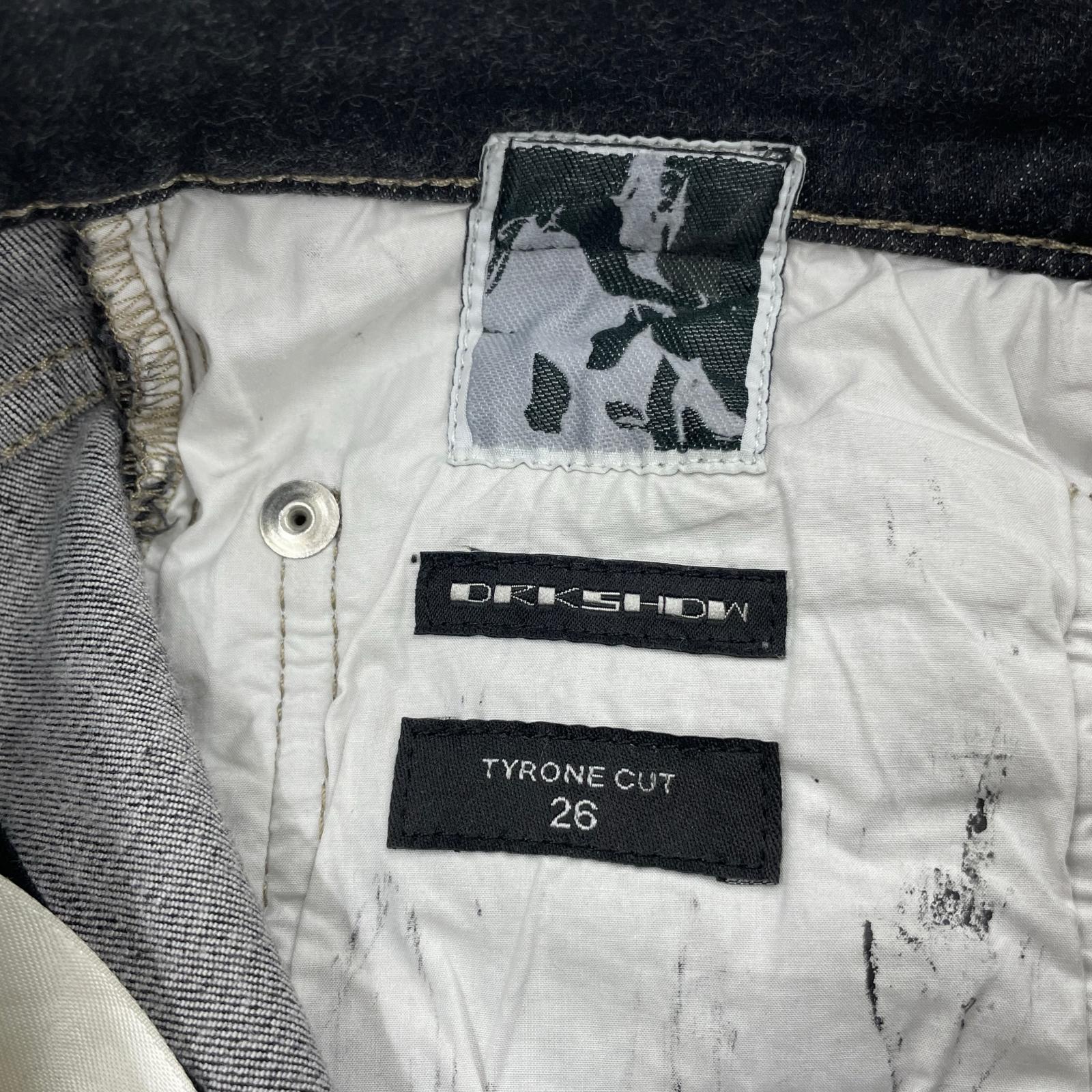 デニムパンツ Rick Owens TYRONE COMBO DENIM 26 ブラック