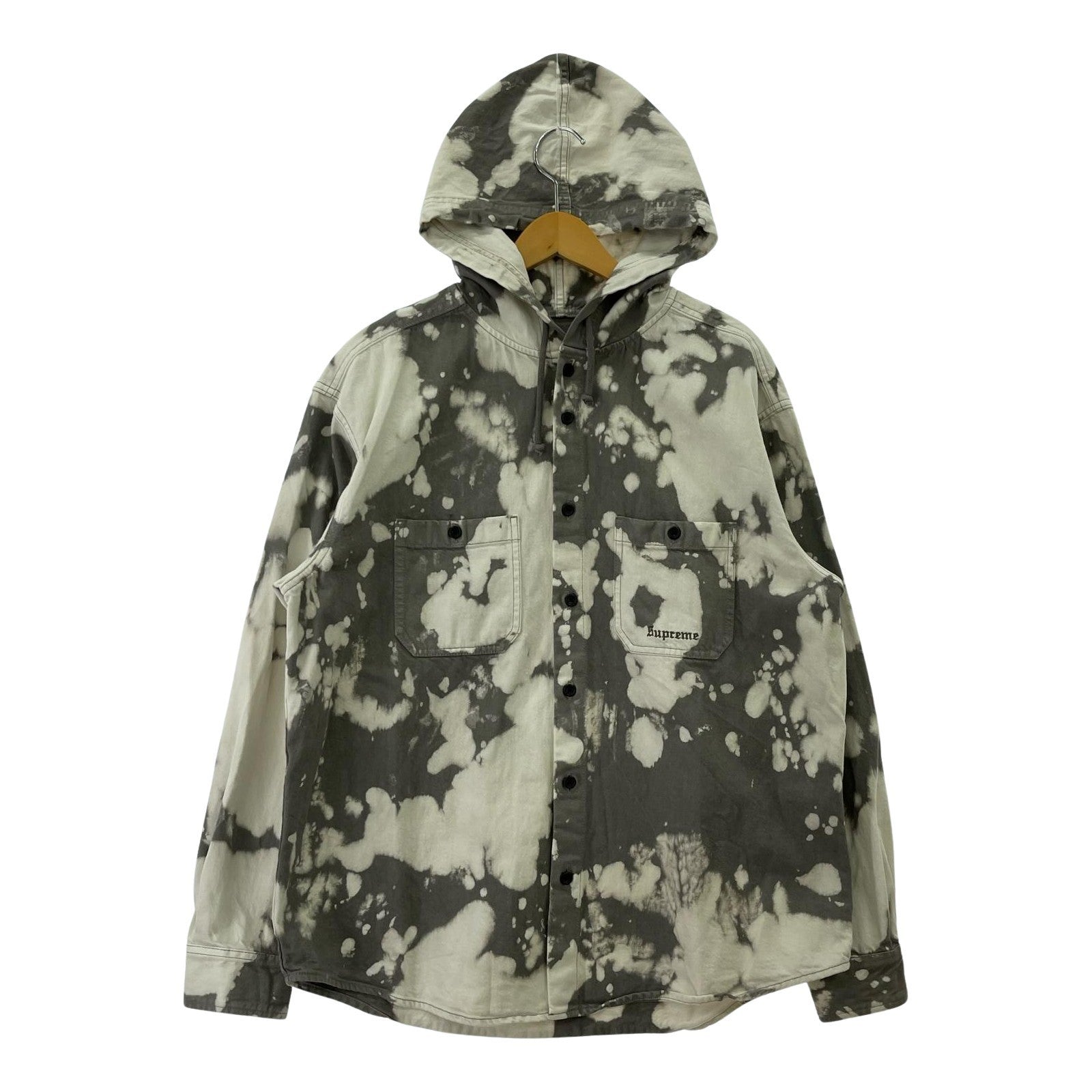 ジャケット HOODED DENIM SHIRT BLEACHED SIZE:S S