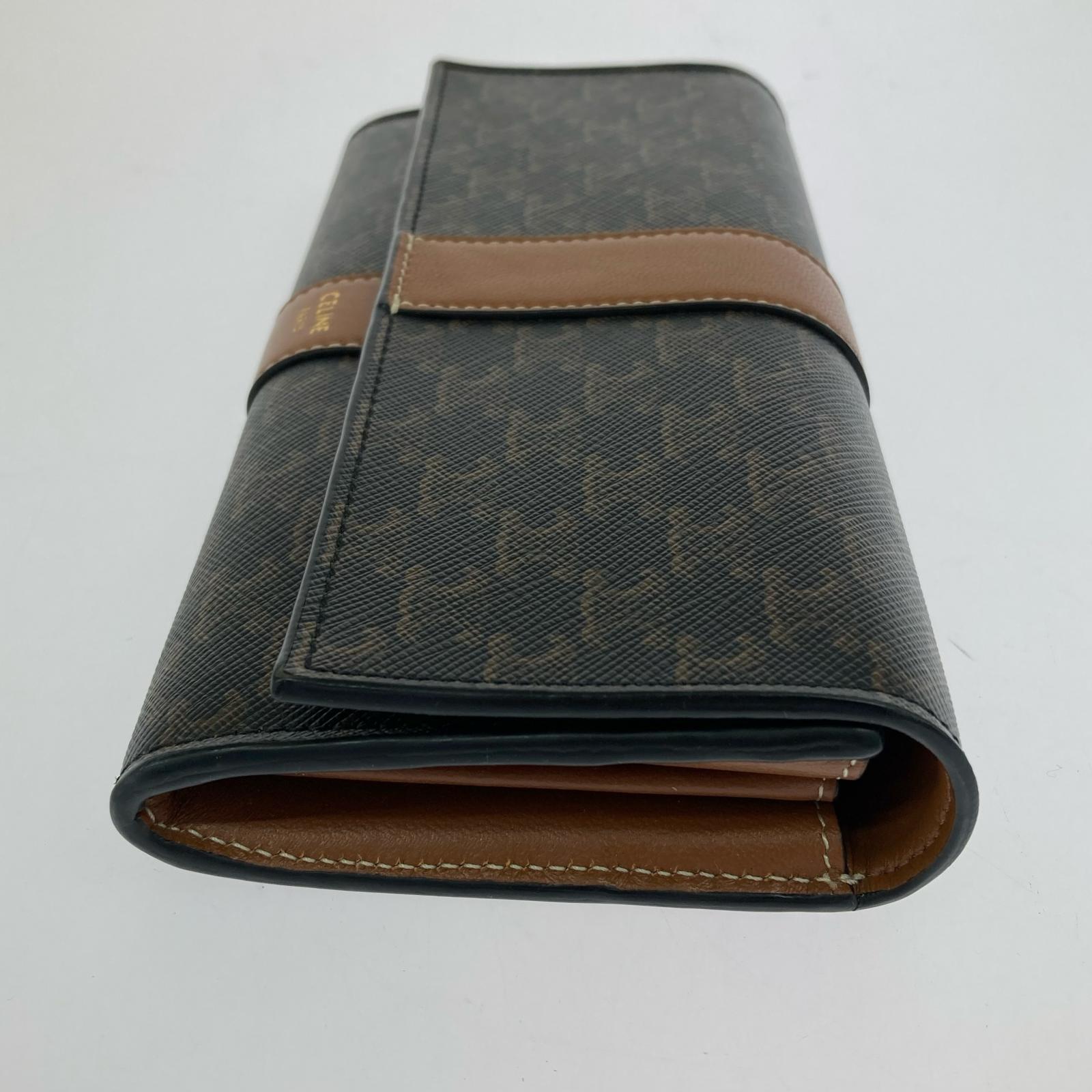 CELINE トリオンフ フラップロングウォレット