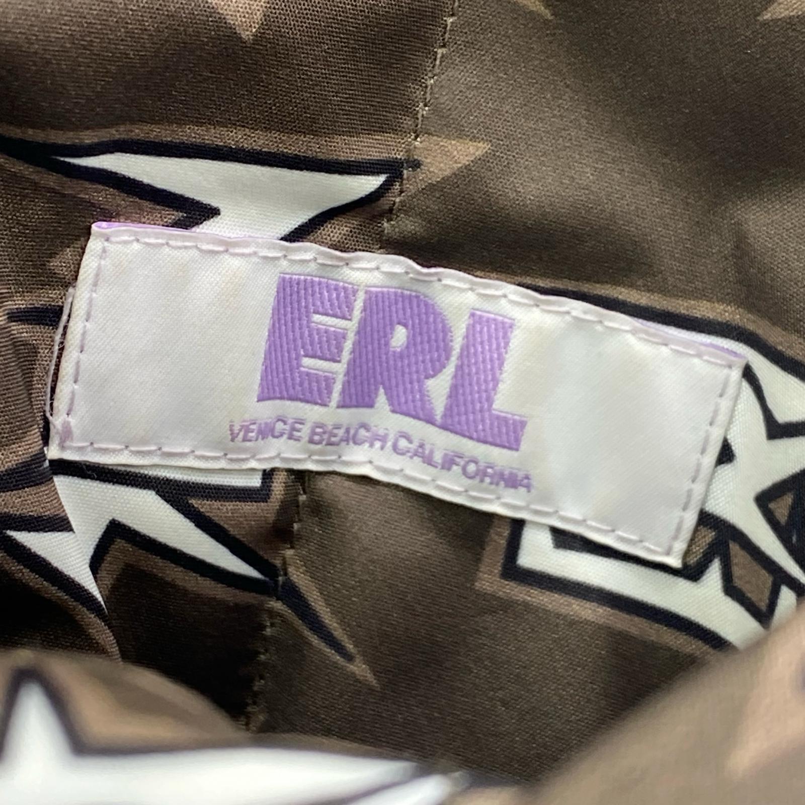 ダウンベスト ERL 総柄ダウンベスト リバーシブル L