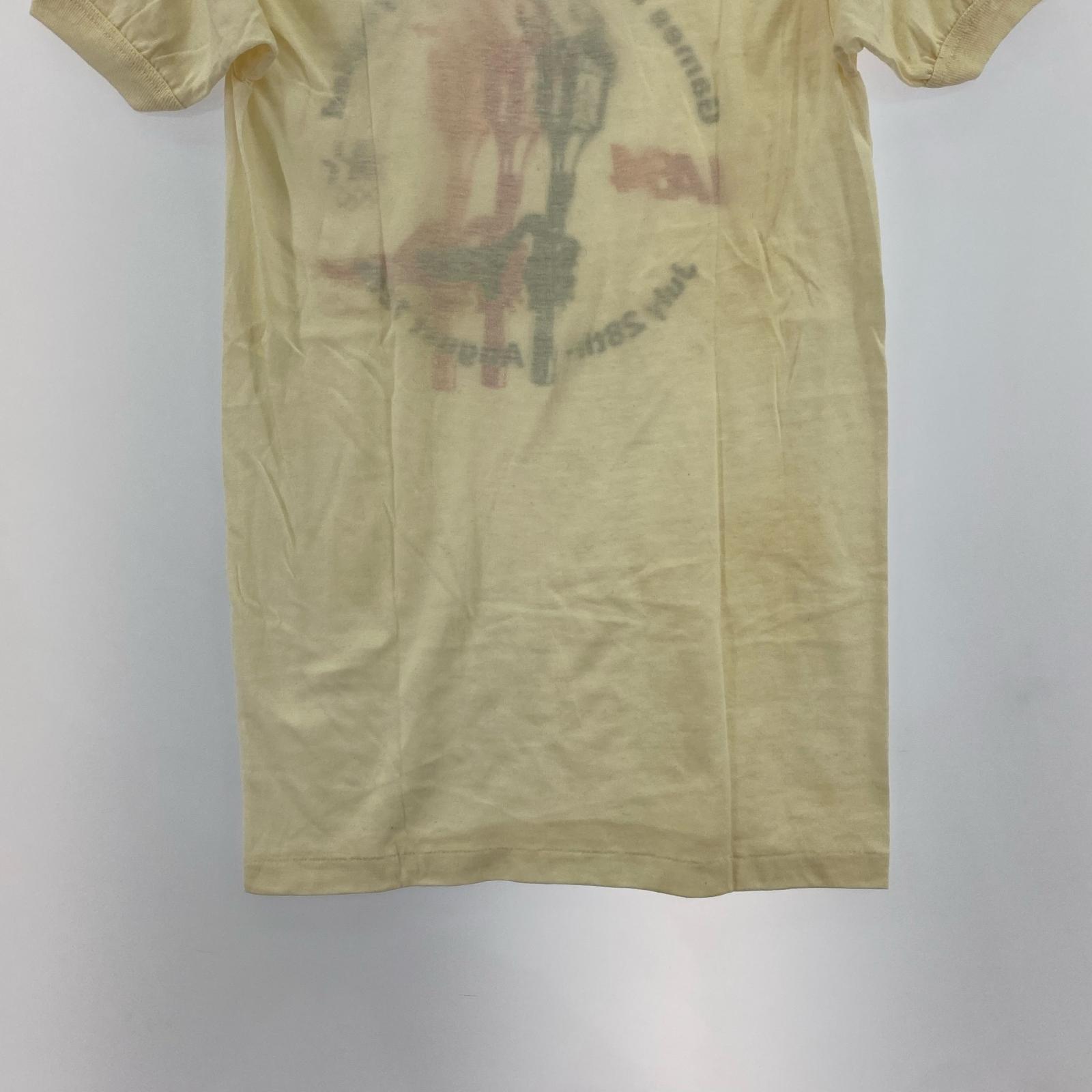 半袖Tシャツ 80s ロサンゼルスオリンピック 聖火プリント 白 (S) S ベージュ