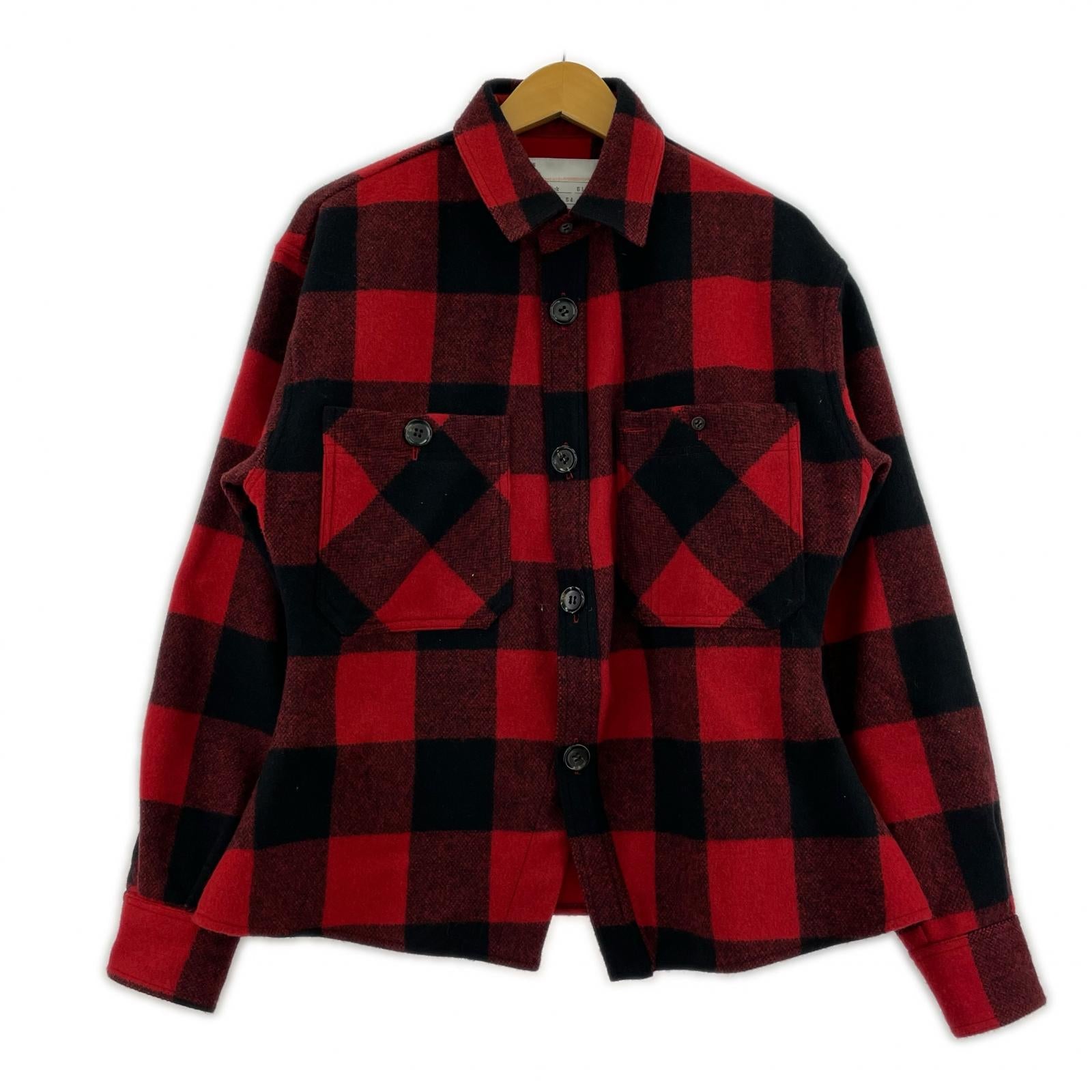 長袖シャツ A MACHINE Buffalo check Clown Shirt 1 1 レッド