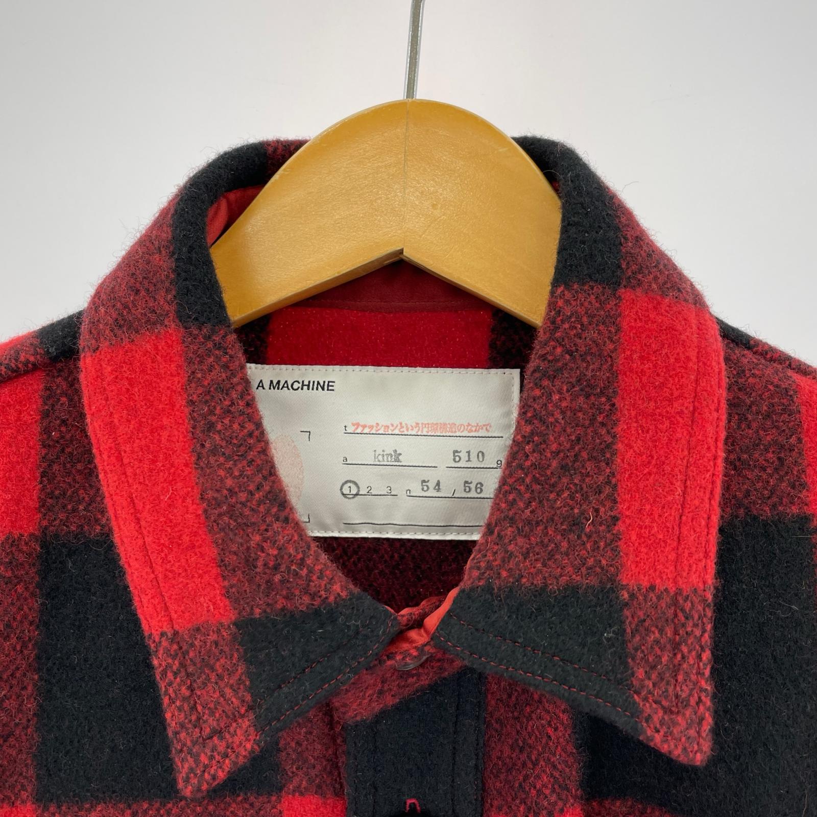長袖シャツ A MACHINE Buffalo check Clown Shirt 1 1 レッド