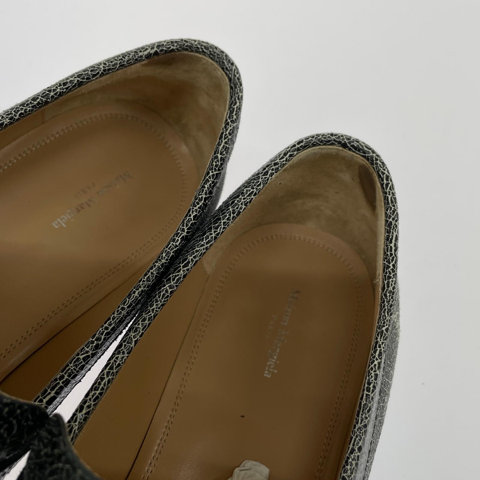 シューズ 25AW TABI COUNTY LOAFER クラック加工 43 ブラック