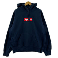 パーカー Box Logo Hooded Sweatshirt/Navy/L L ネイビー