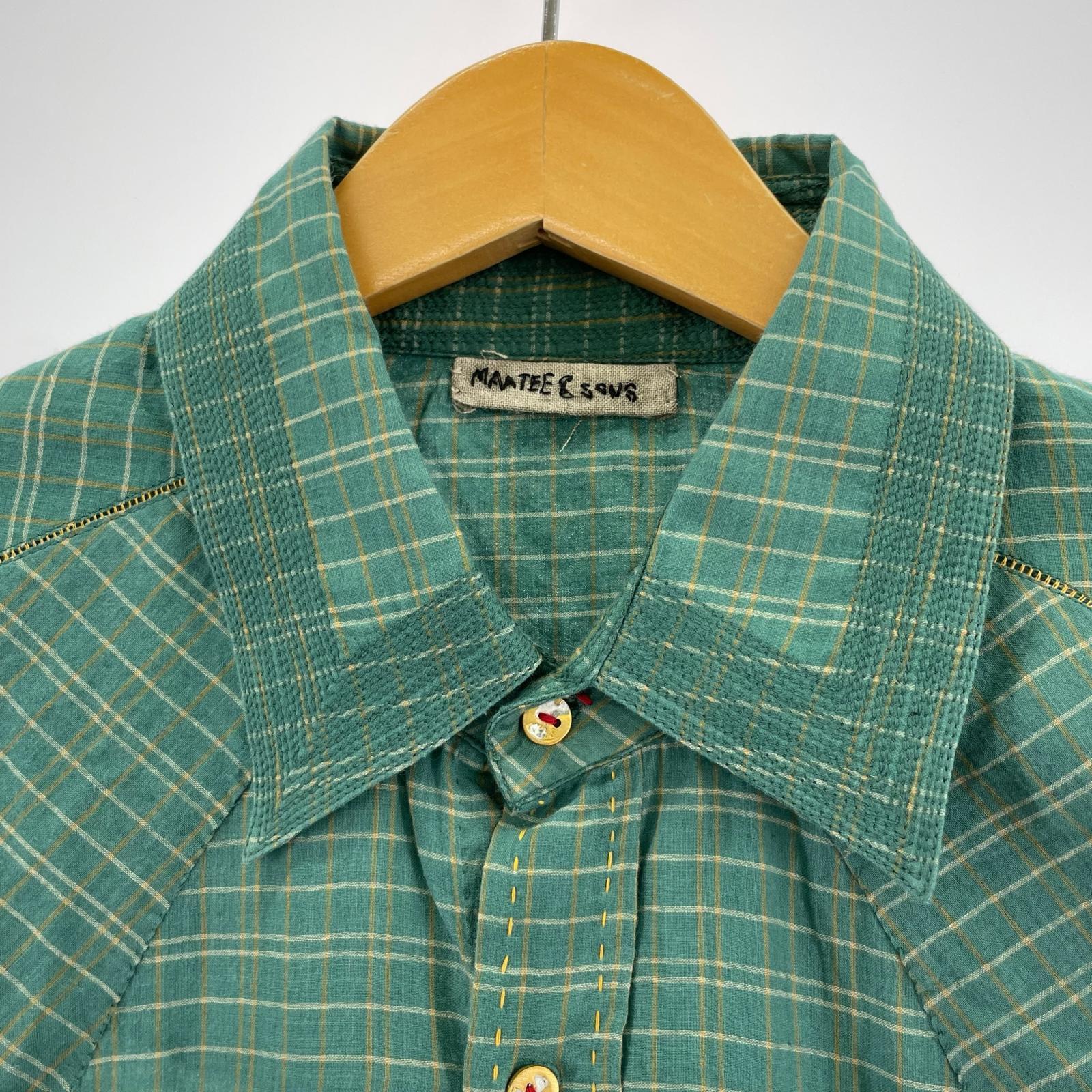 長袖シャツ 25AW GUPTA WESTERN SHIRTS 3 3 グリーン