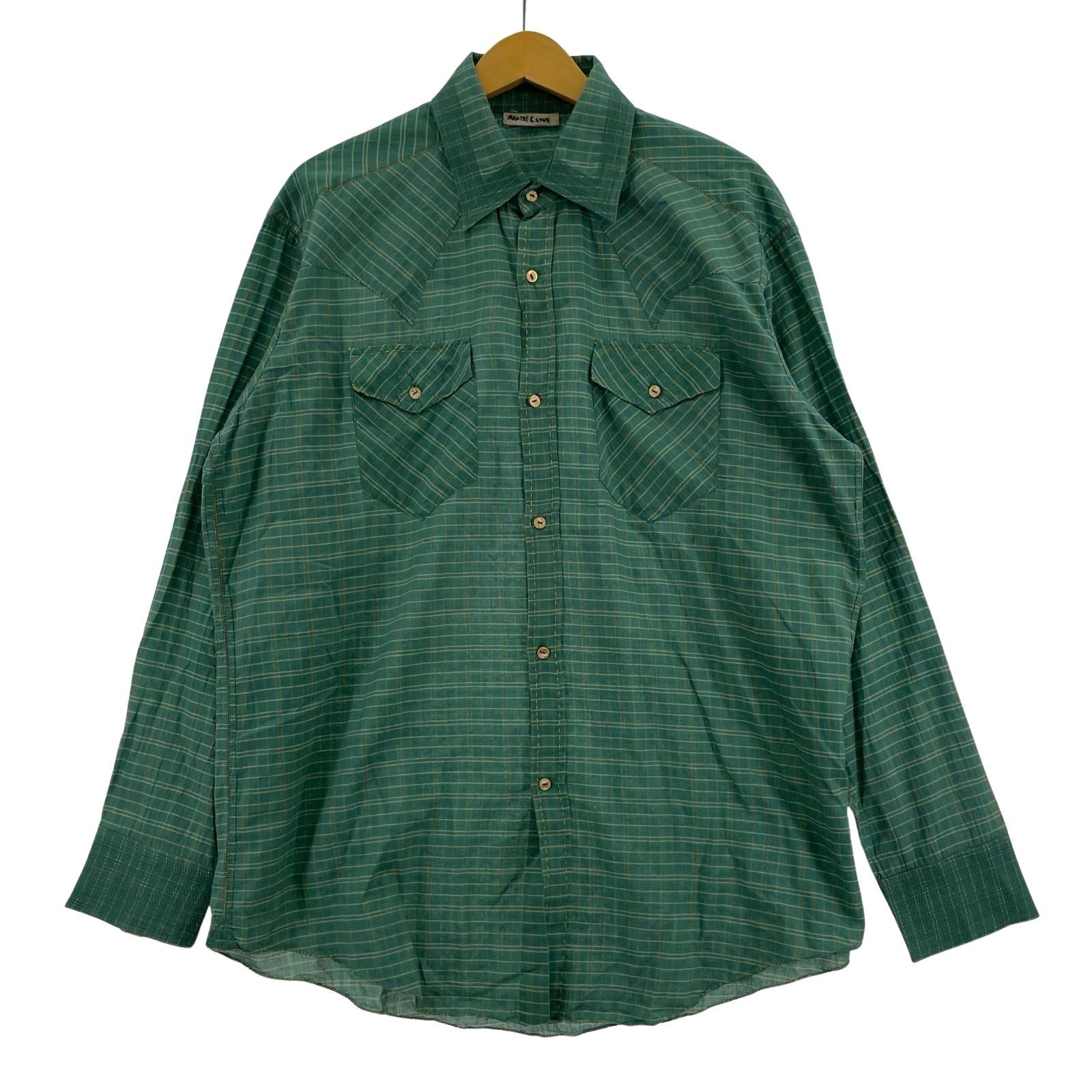 長袖シャツ 25AW GUPTA WESTERN SHIRTS 3 3 グリーン