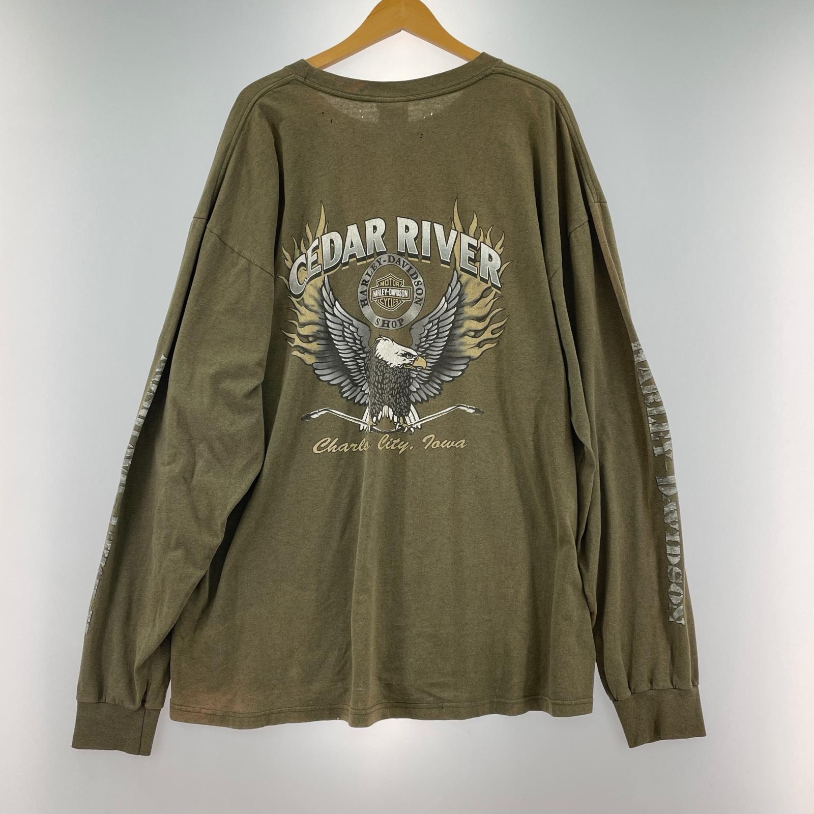 長袖Tシャツ USA製 カーキ